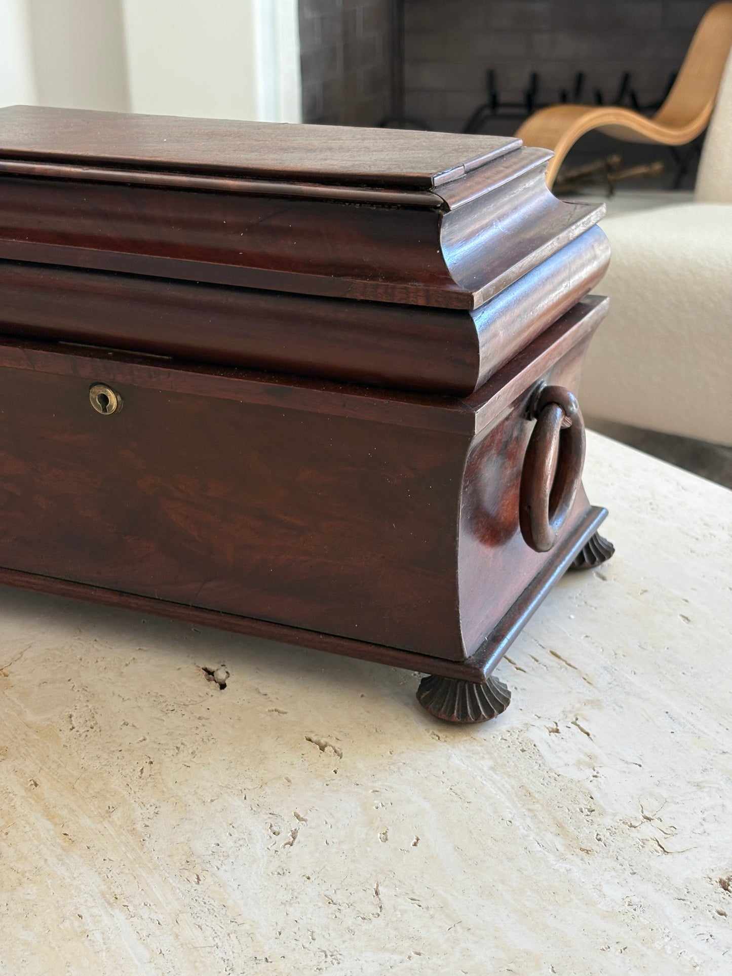 1815 English Regency Mahogany Antique Tea Caddy | Collectors Gene Collectibles