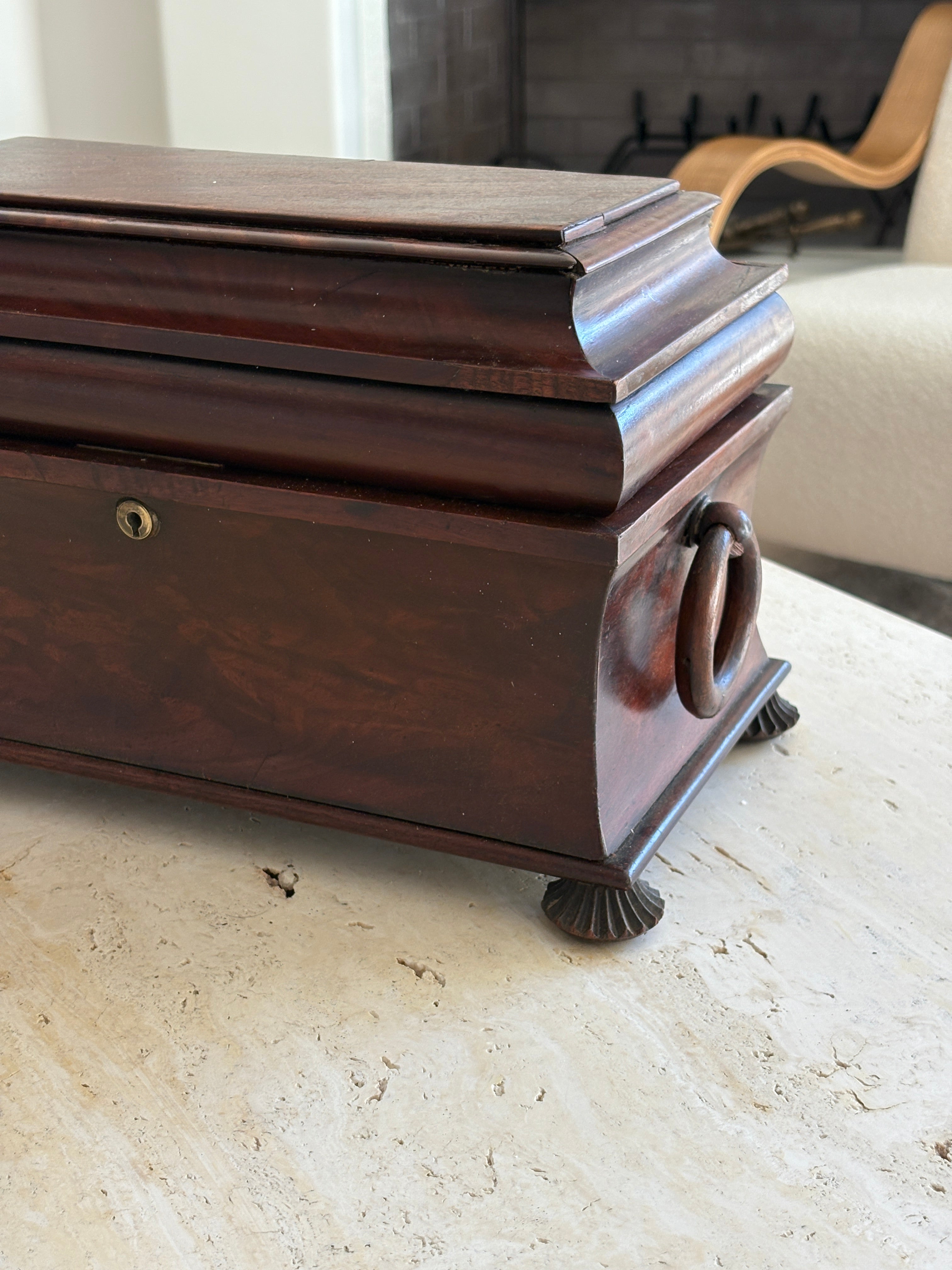 1815 English Regency Mahogany Antique Tea Caddy | Collectors Gene Collectibles