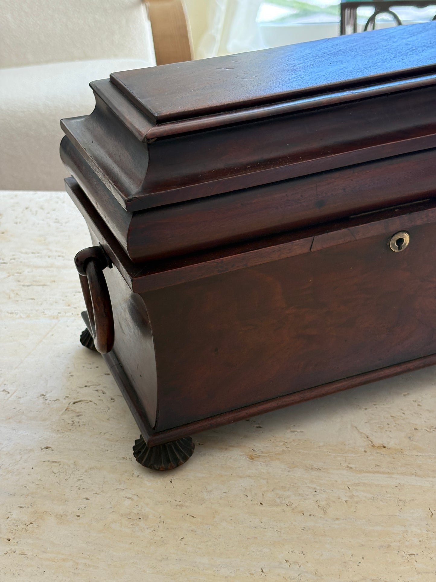 1815 English Regency Mahogany Antique Tea Caddy | Collectors Gene Collectibles