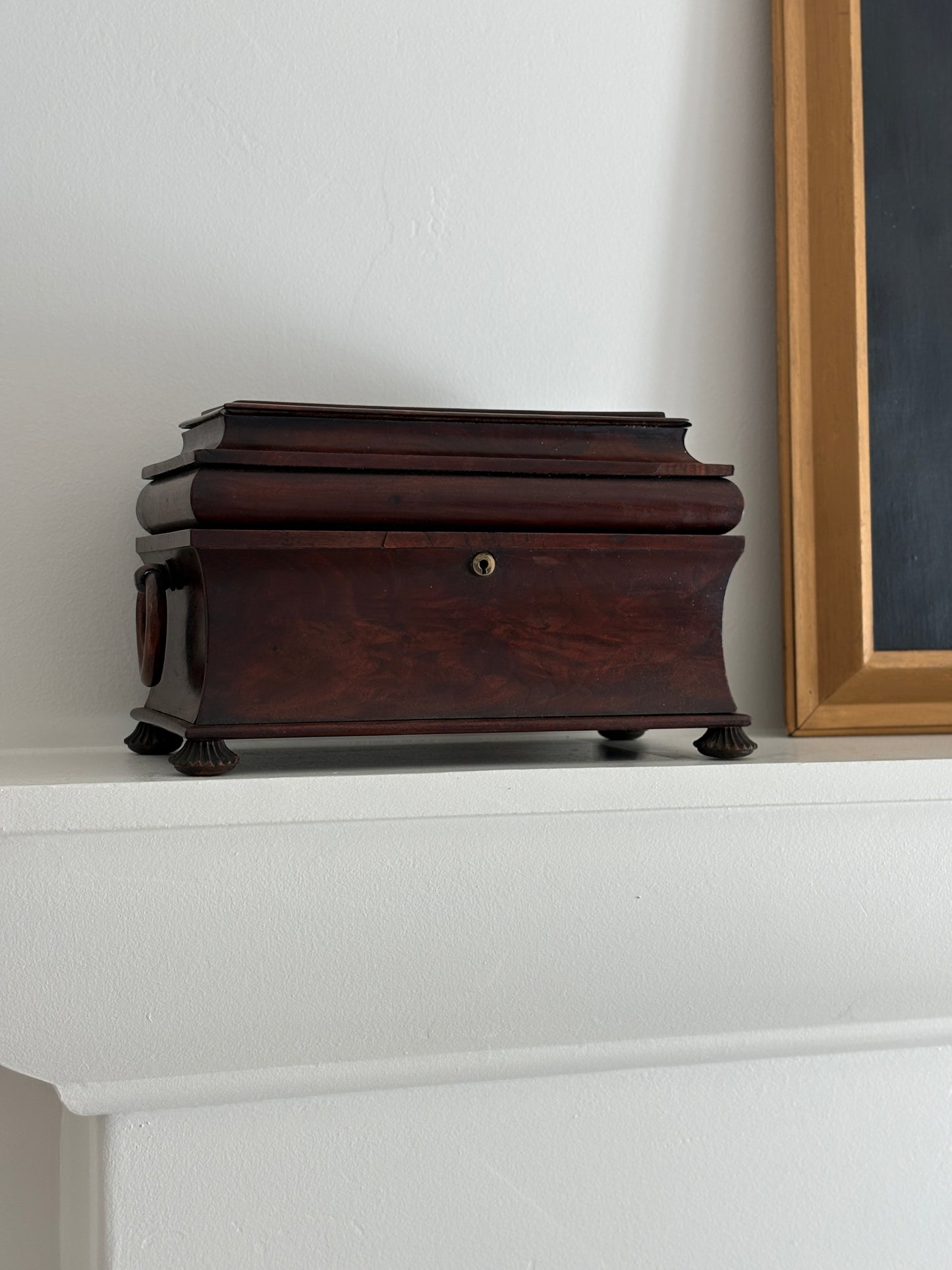 1815 English Regency Mahogany Antique Tea Caddy | Collectors Gene Collectibles