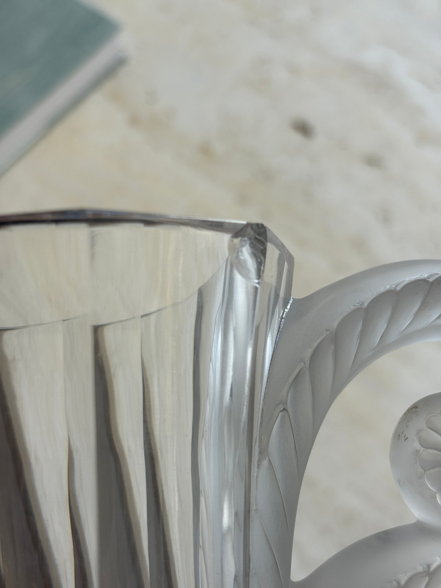 1930s Lalique Beauvais Art Deco Vase with Scroll Handles | Collectors Gene Collectibles