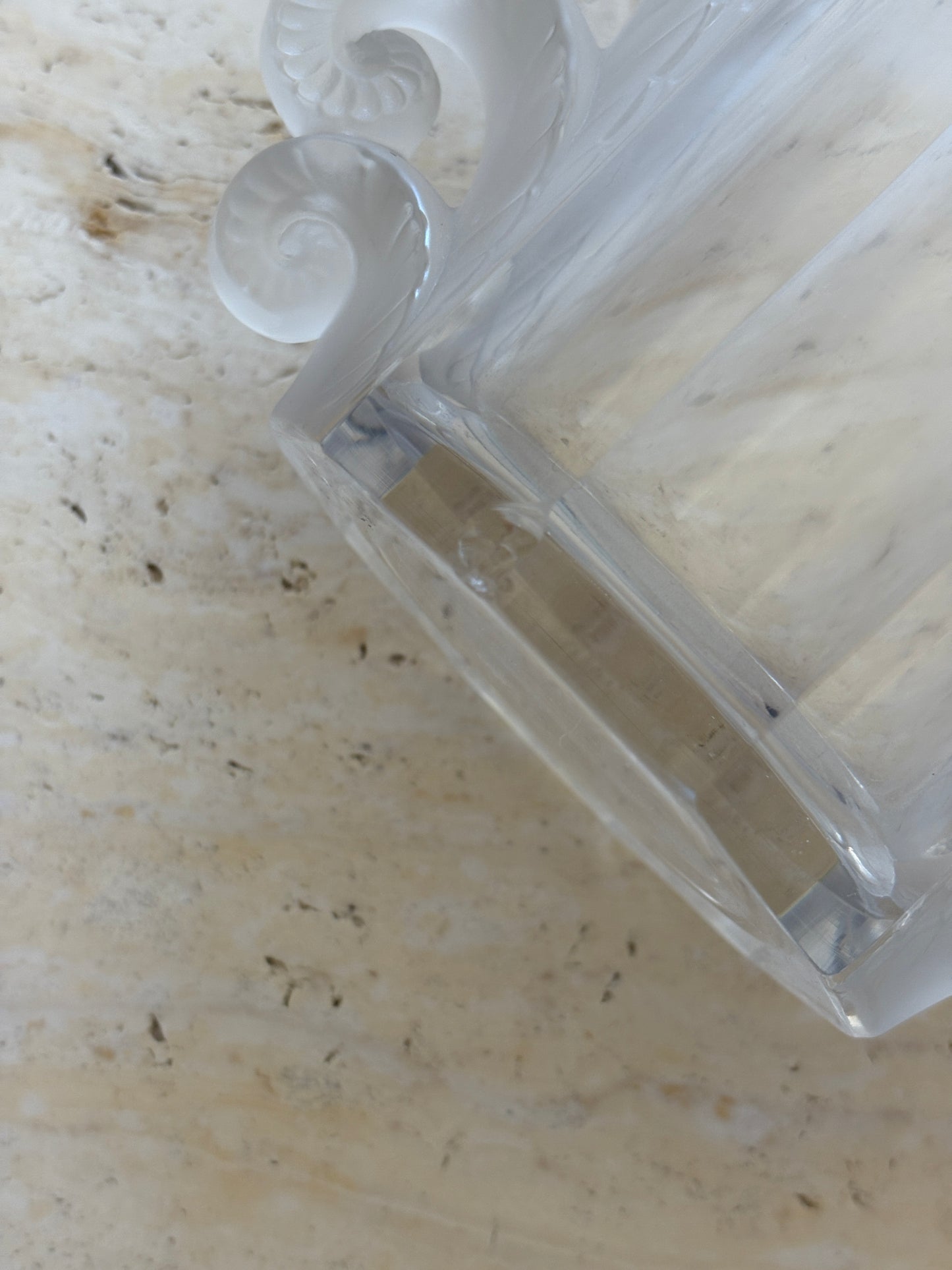 1930s Lalique Beauvais Art Deco Vase with Scroll Handles | Collectors Gene Collectibles
