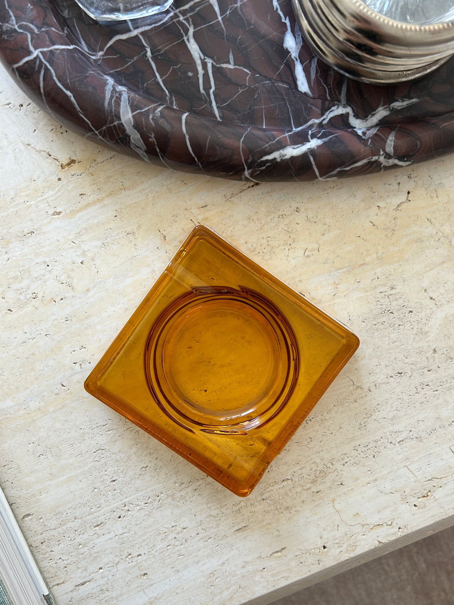 Amber Martini Ashtray | Collectors Gene Vintage Finds