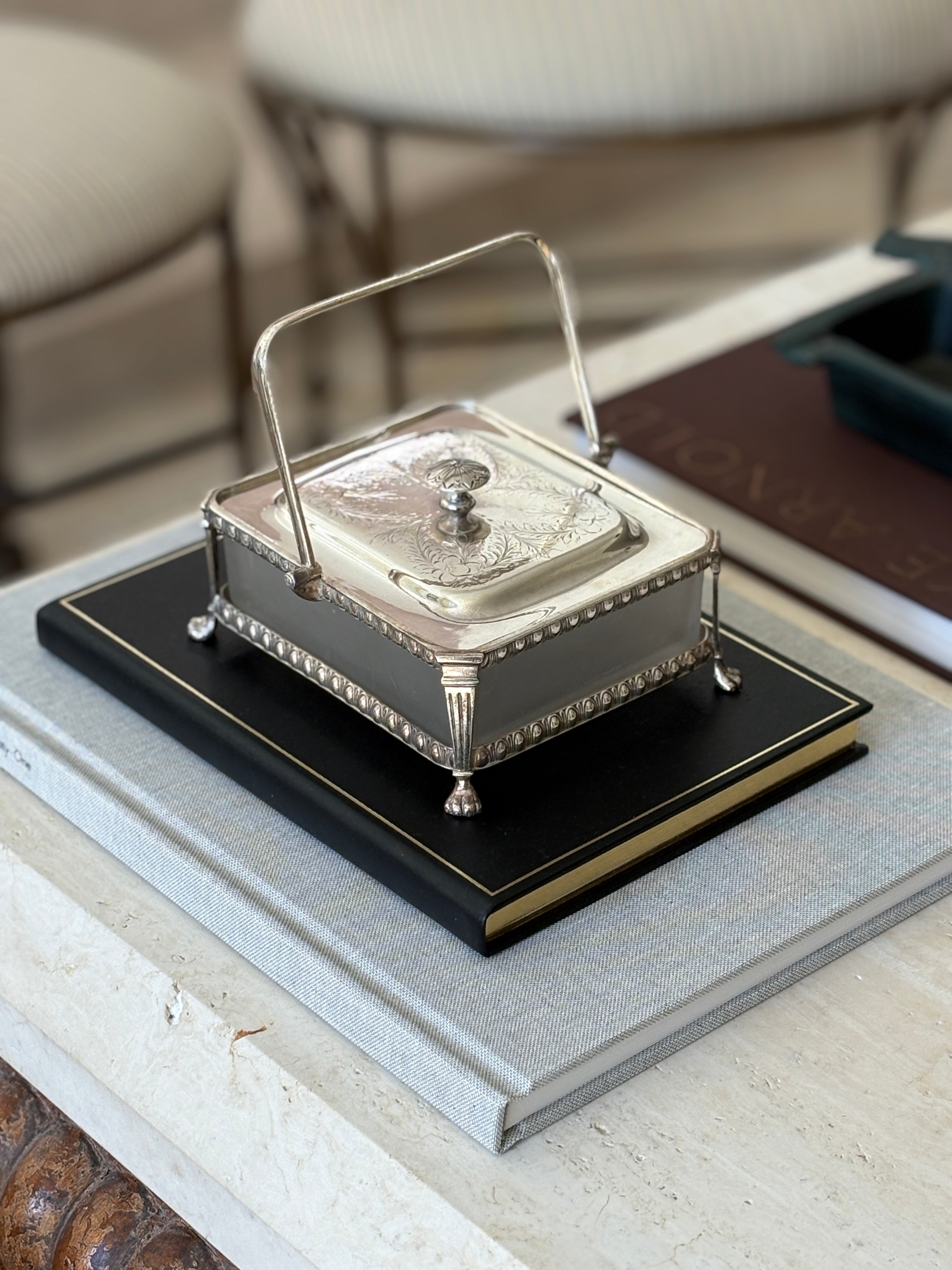 Antique Victorian Silver Plate Sardine Box | Collectors Gene