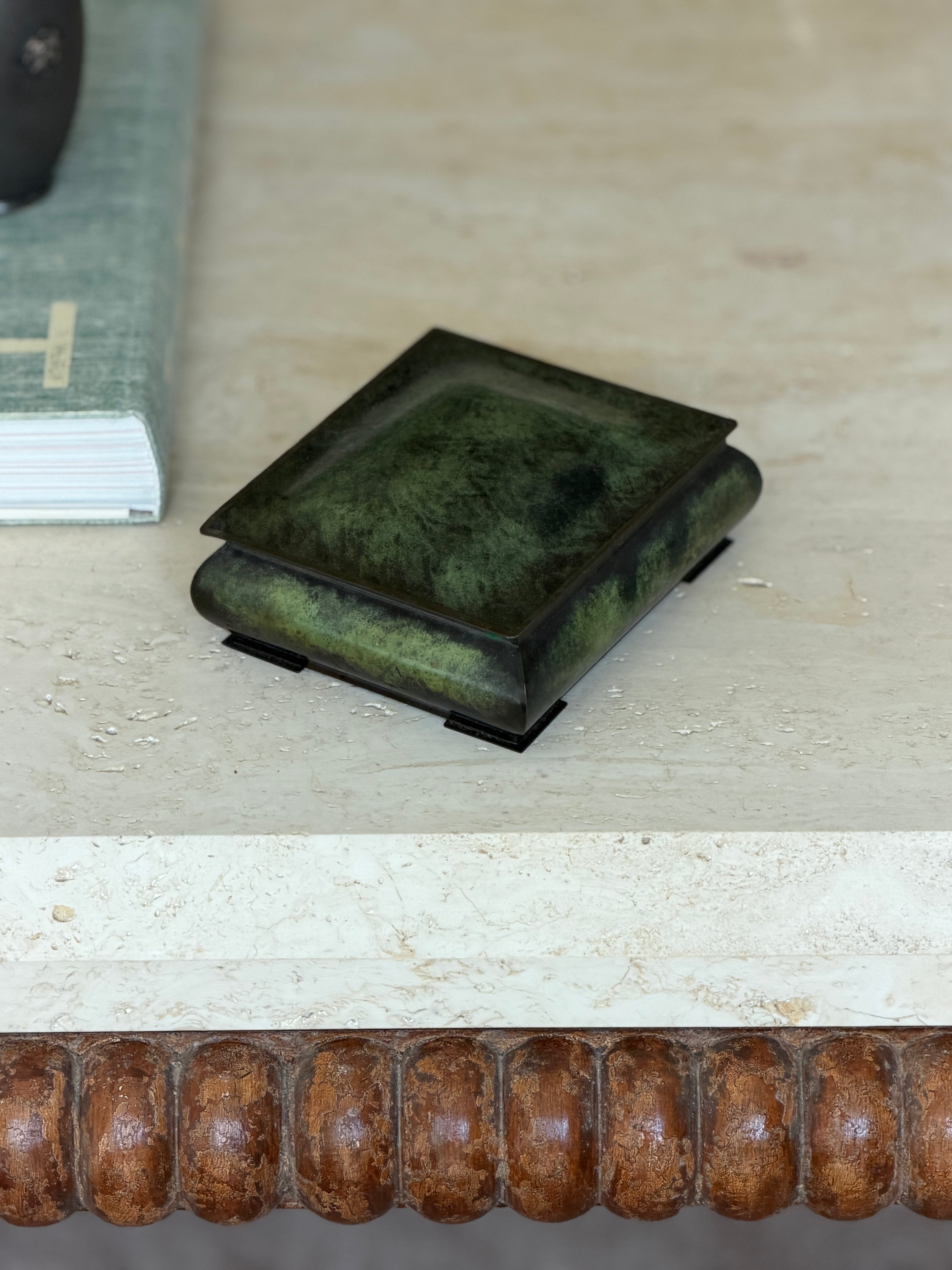 Art Deco Danish Bronze Humidor Box by Holger Fridericias | Collectors Gene