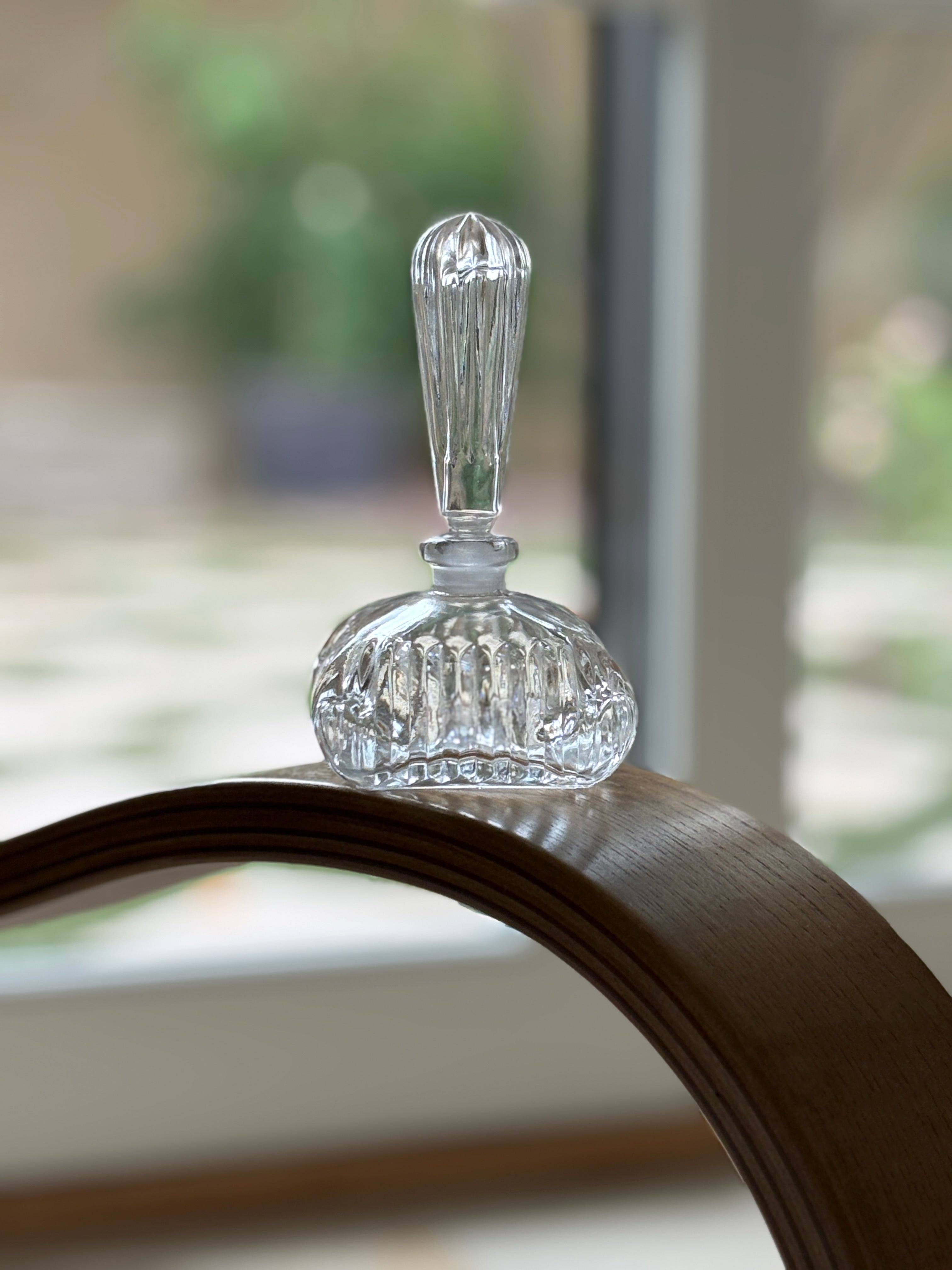 Art Deco Glass Dresser Bottle with Elongated Stopper