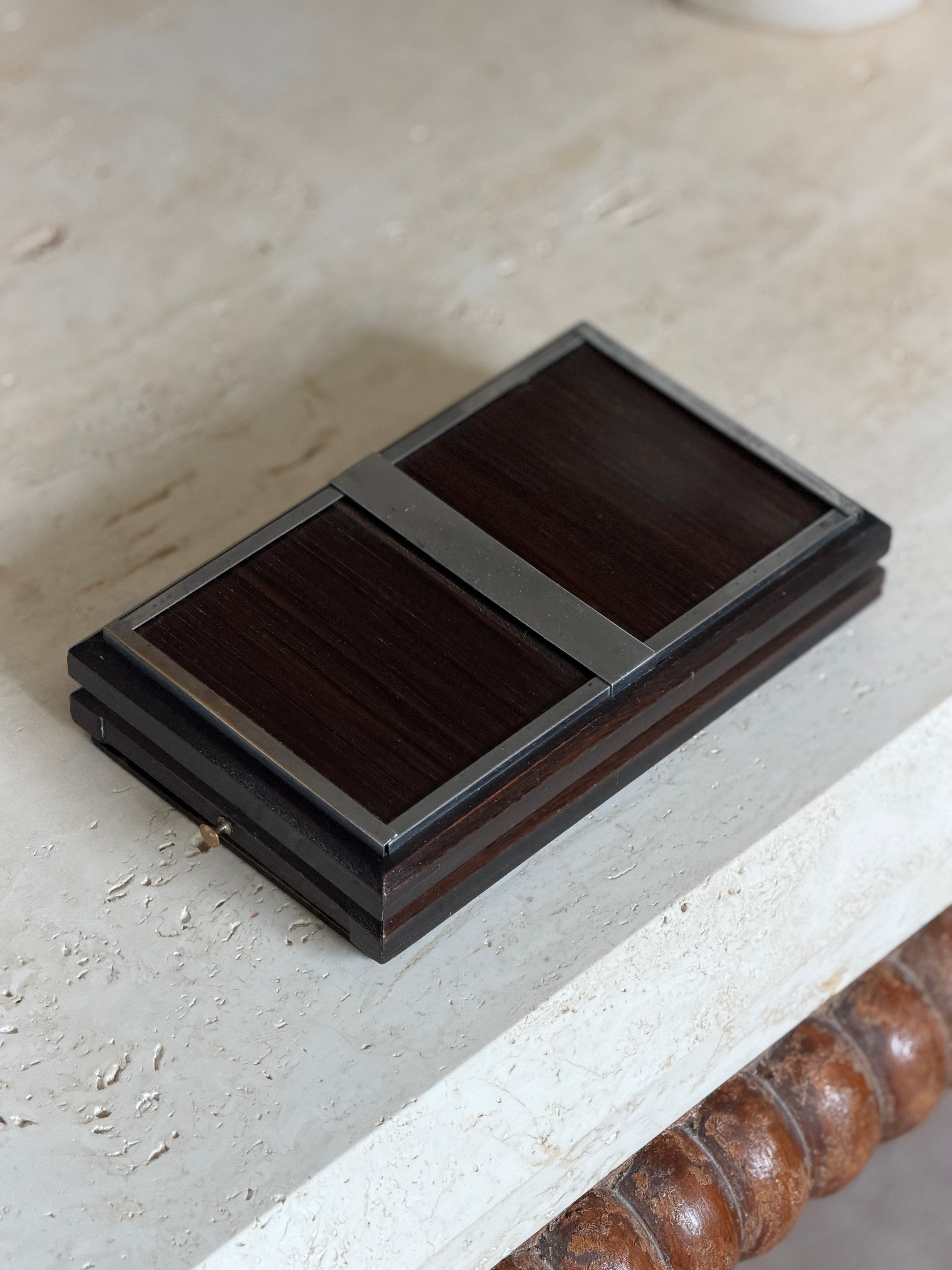 Bauhaus Art Deco Roll Top Wood Box - Germany c.1930 | Collectors Gene