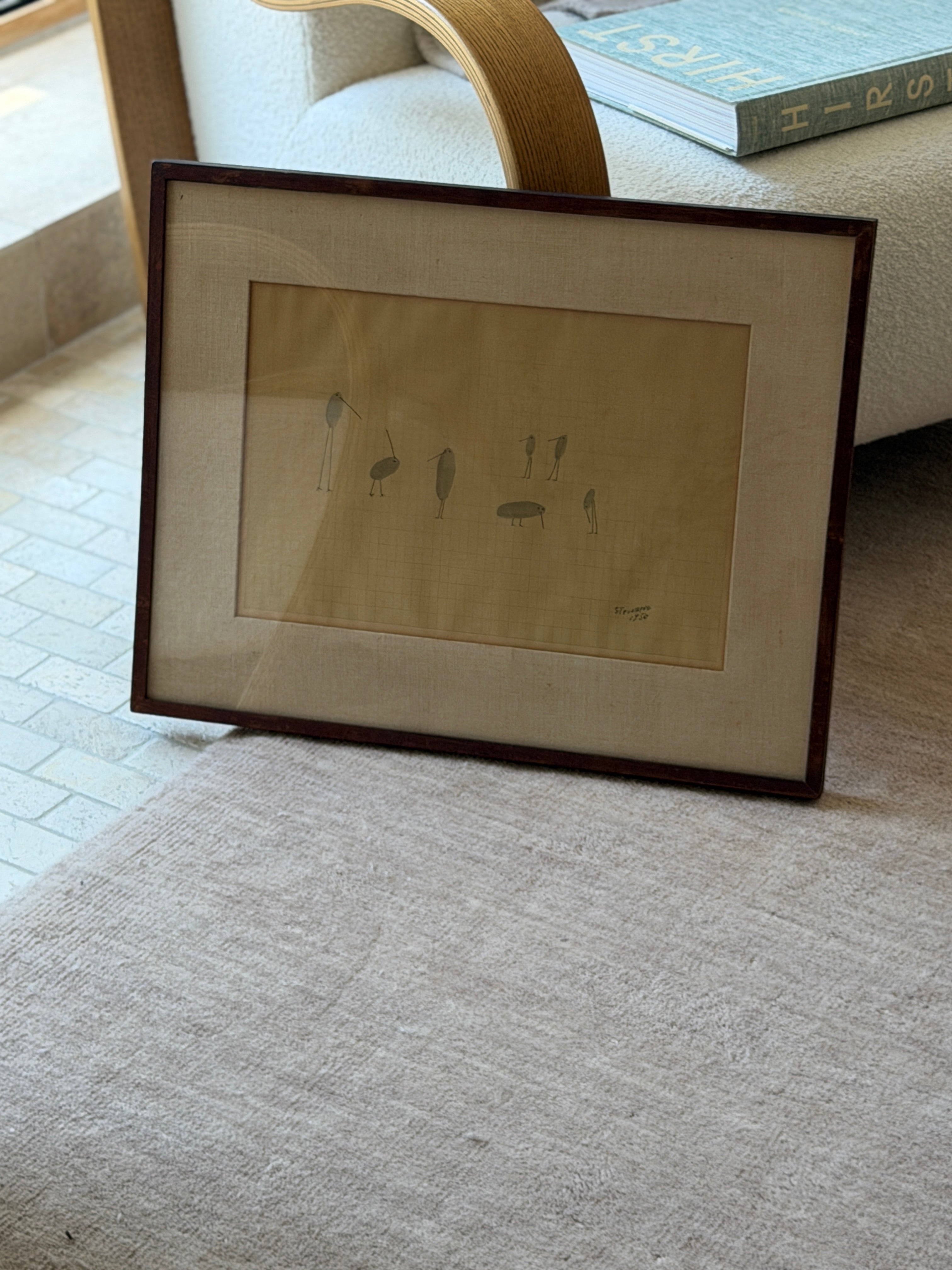 Birds by Saul Steinberg - Ink on Graph Paper - 1950 | Collectors Gene