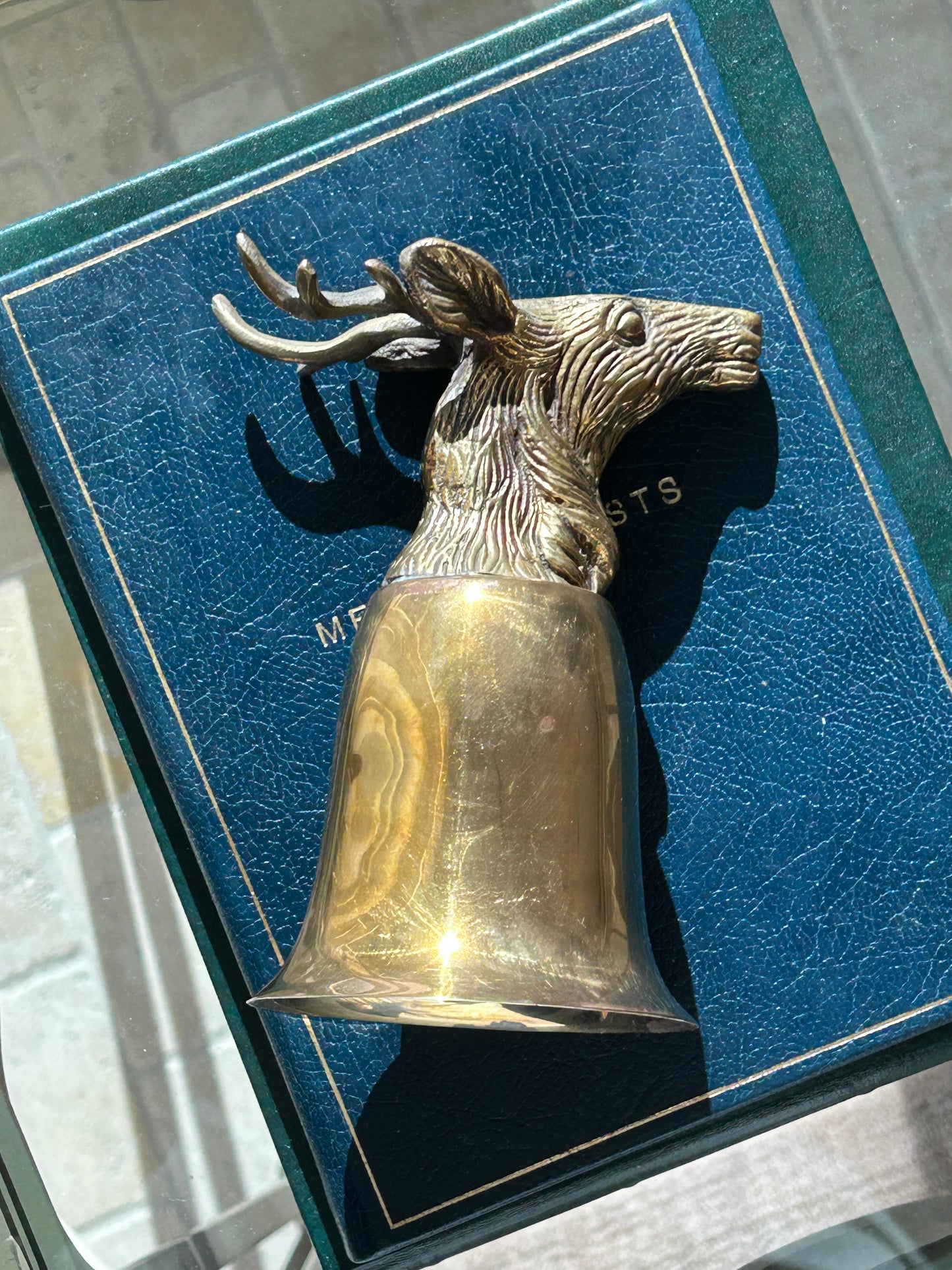 Brass Stag Deer Stirrup Cup | Collectors Gene Vintage Store