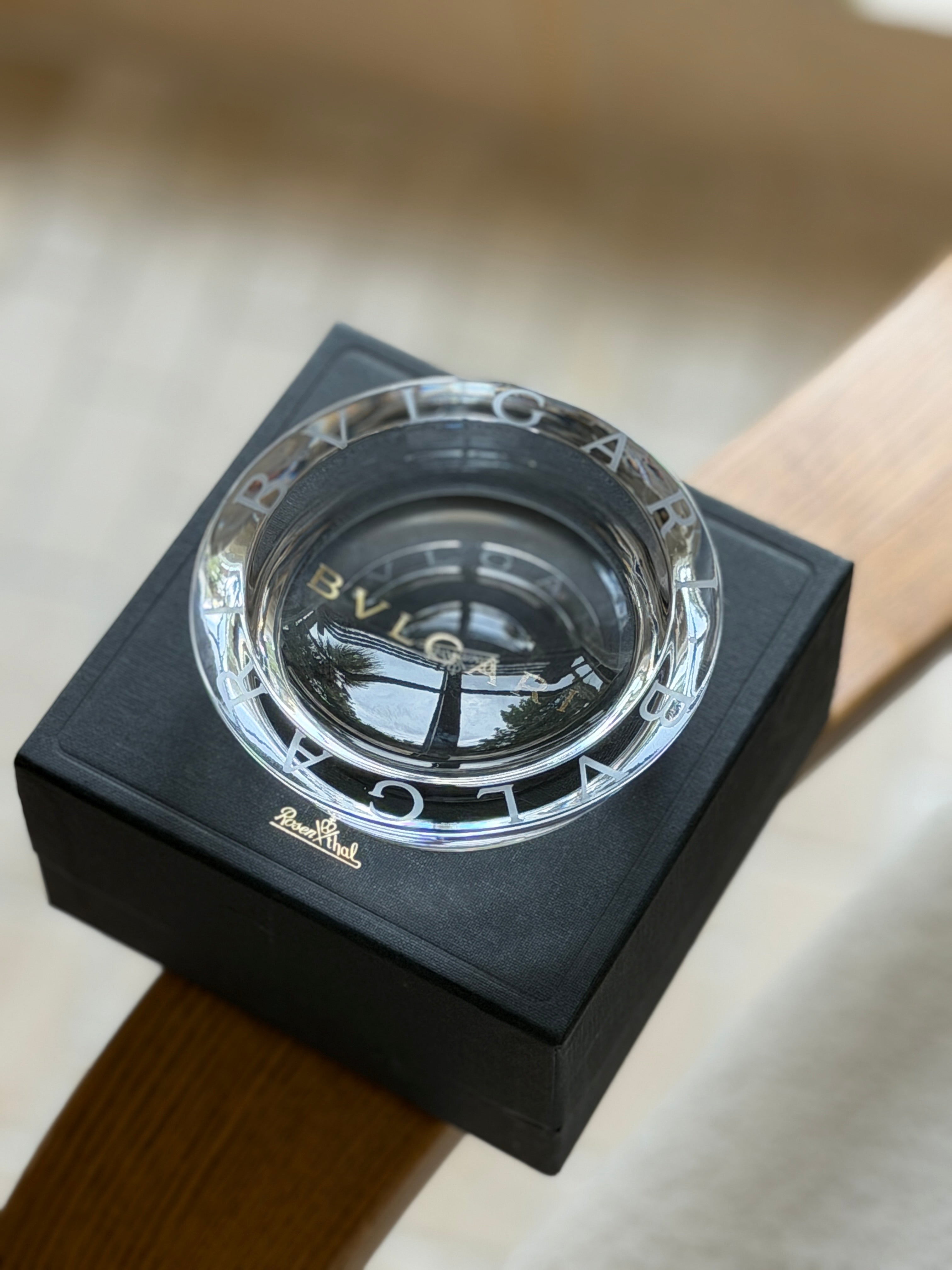 Bvlgari Crystal Trinket Dish with Box by Rosenthal | Collectors Gene