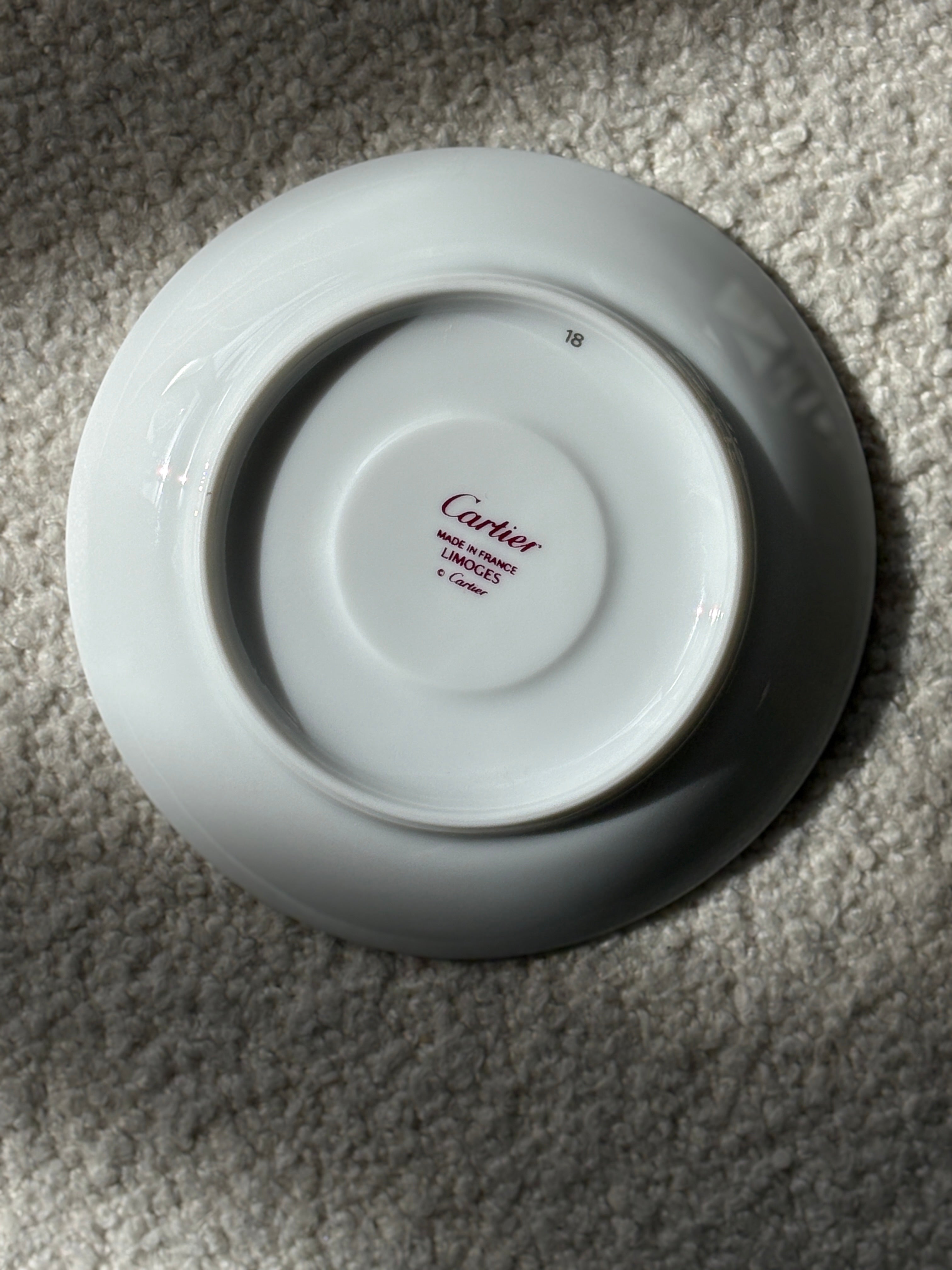 Cartier Limoges Porcelain Panthere Trinket Bowl France
