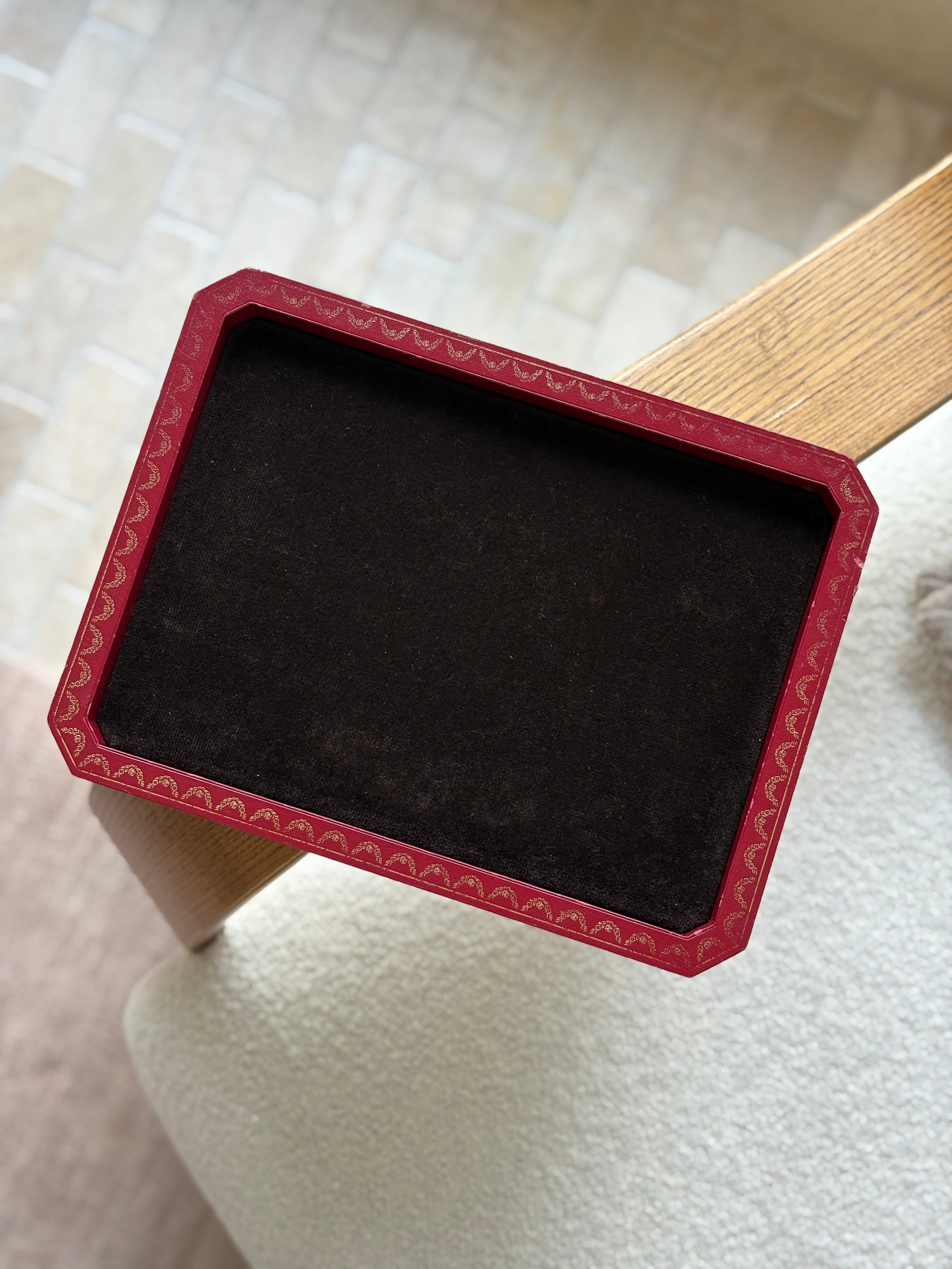 Cartier Red Leather Jewelry Display Tray - Boutique Only | Collectors Gene