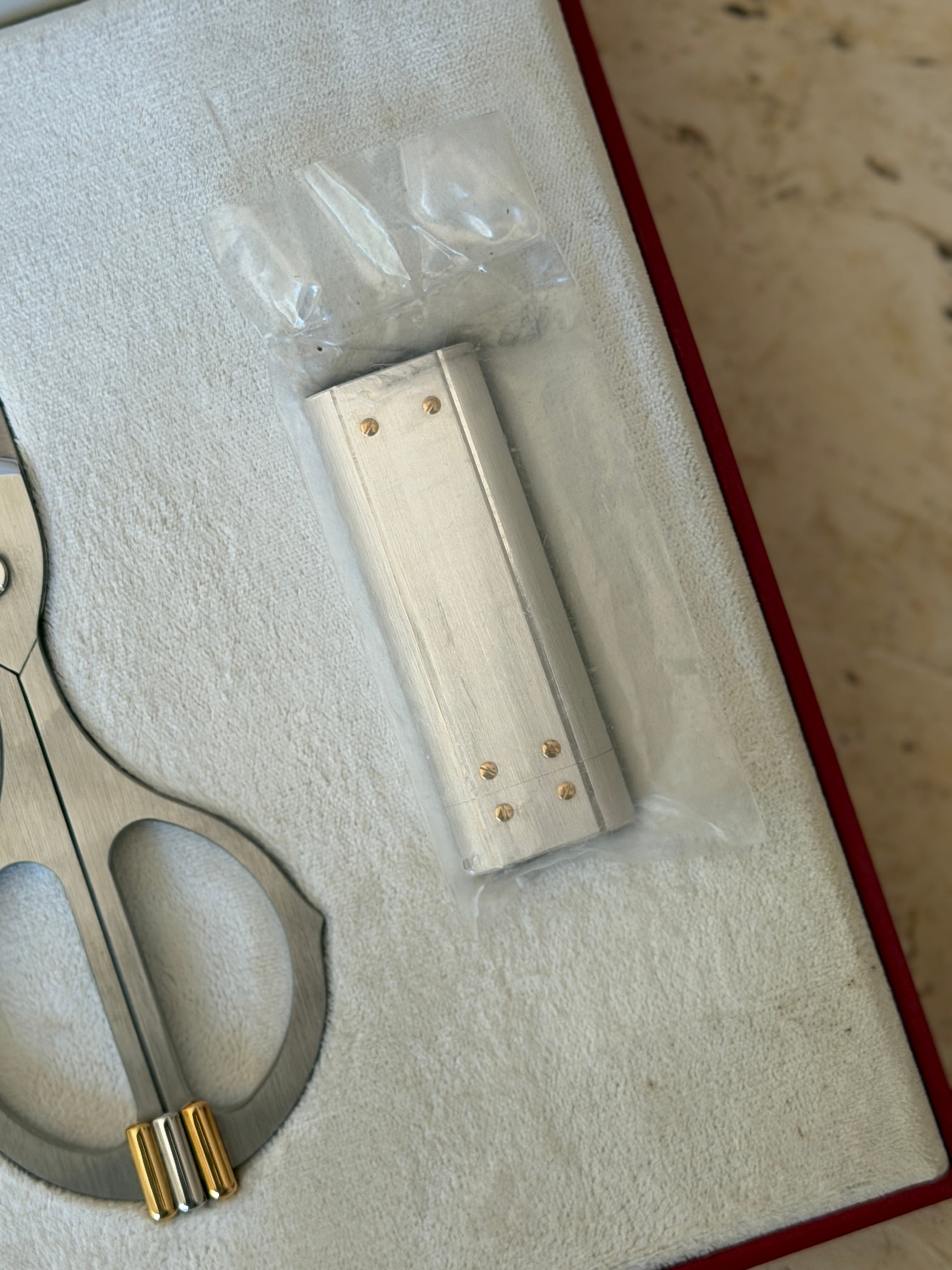 Cartier Trinity Cigar Cutter Santos Lighter Set in Presentation Box | Collectors Gene