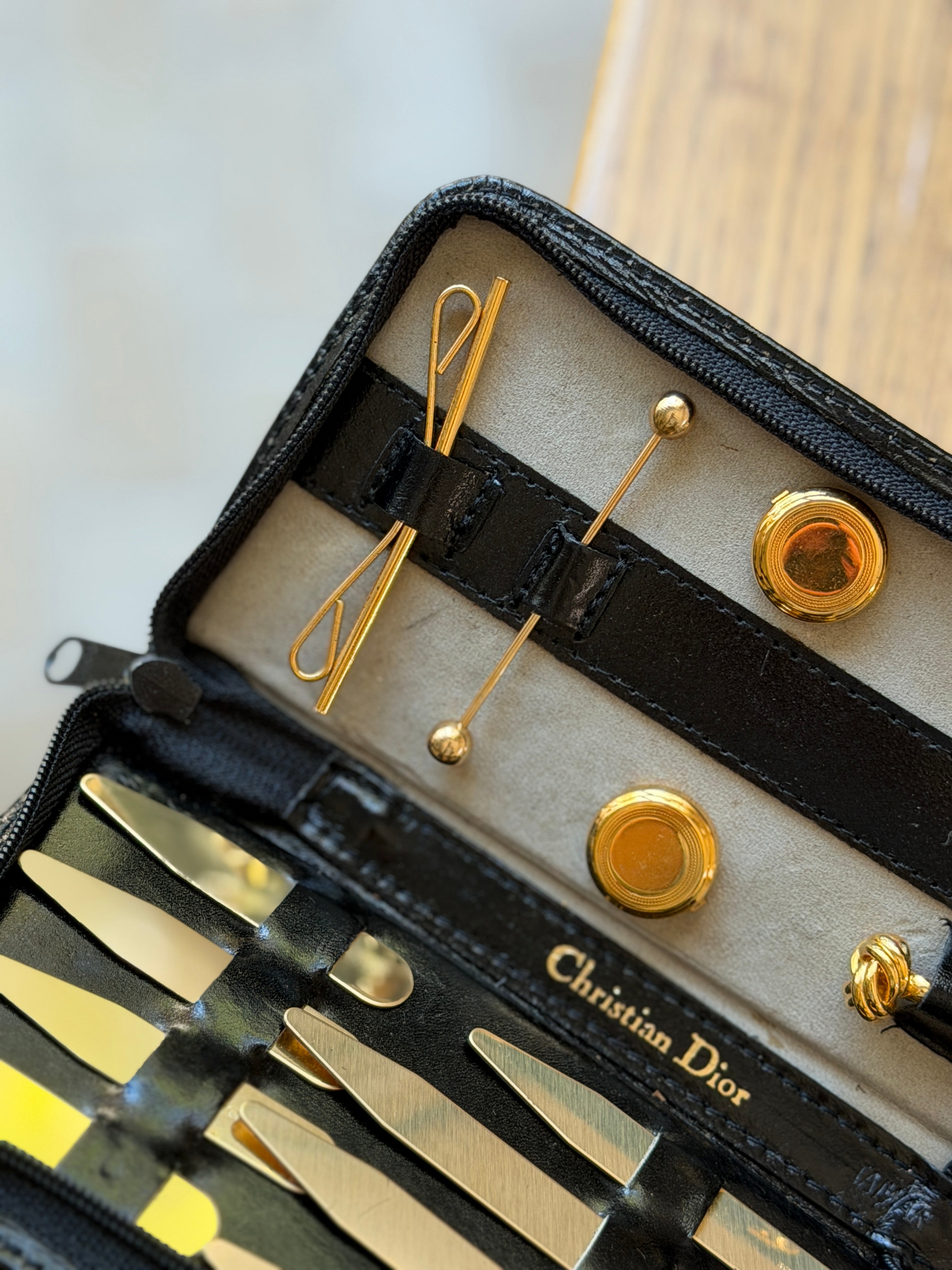 Christian Dior Cufflink, Collar Stay & Tie Bar Set