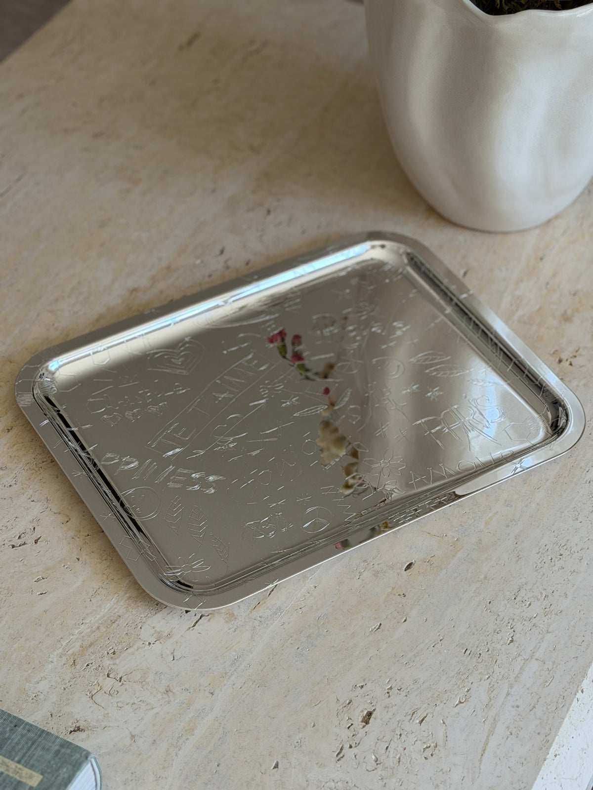 Christofle Graffiti French Silver-Plated Large Tray | Collectors Gene