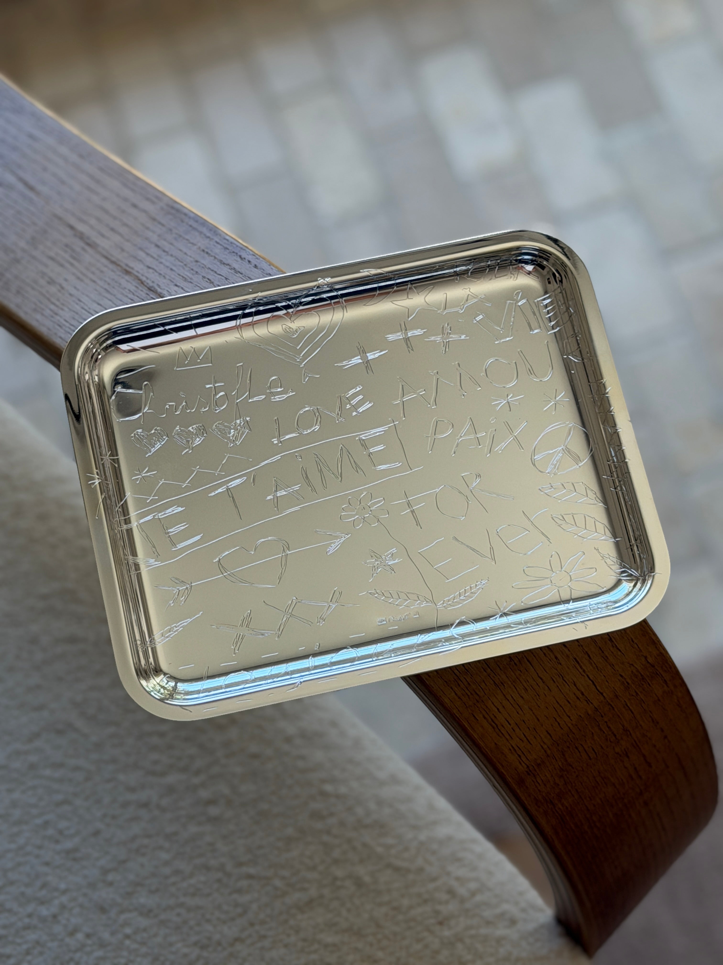 Christofle Graffiti Silver-Plated Rectangular Tray | Collectors Gene