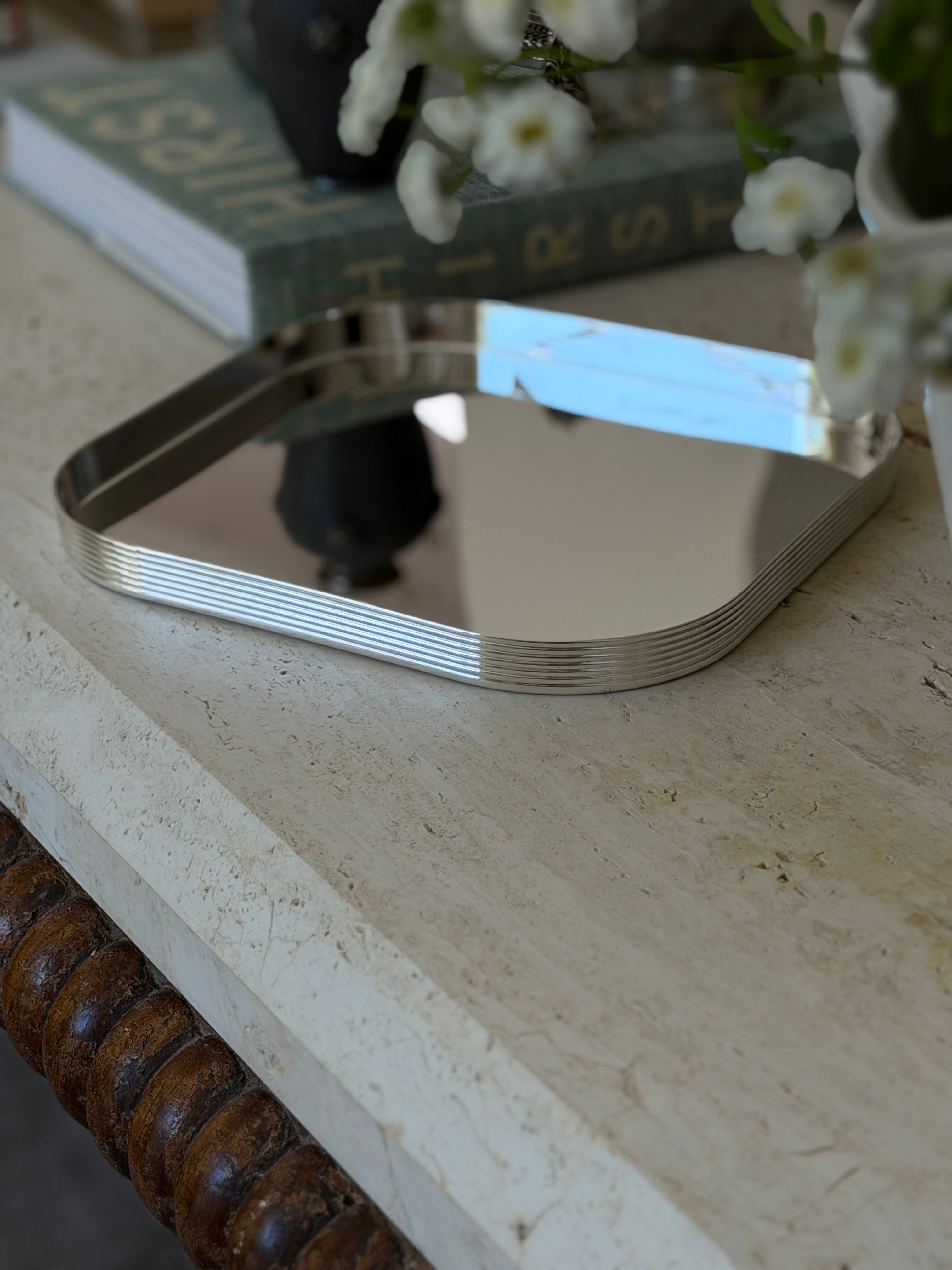 Christofle K T Silver-Plated Serving Tray by Thomas Keller Adam D. Tihany | Collectors Gene