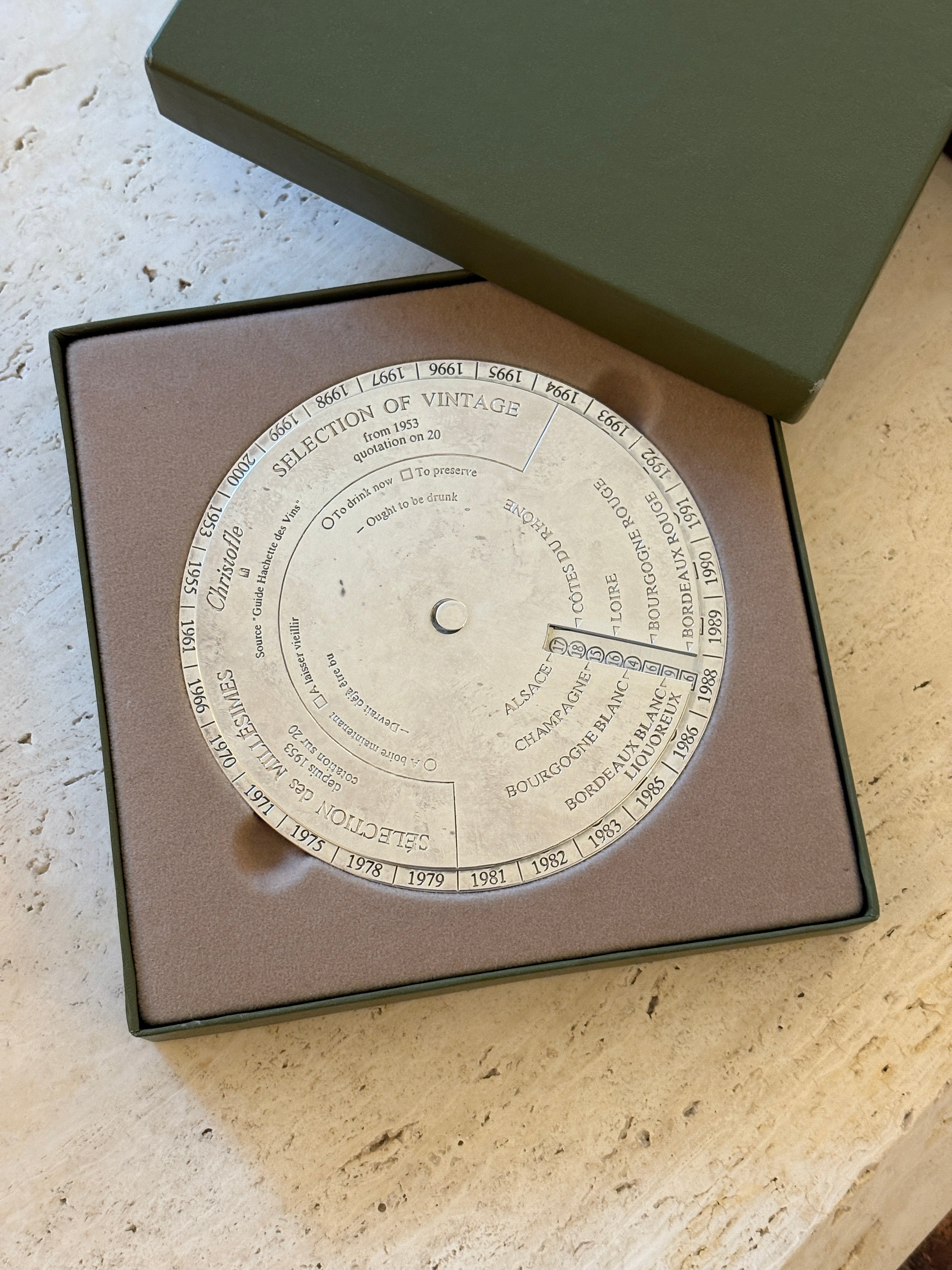 Christofle Wine Rating Disc with Box | Collectors Gene