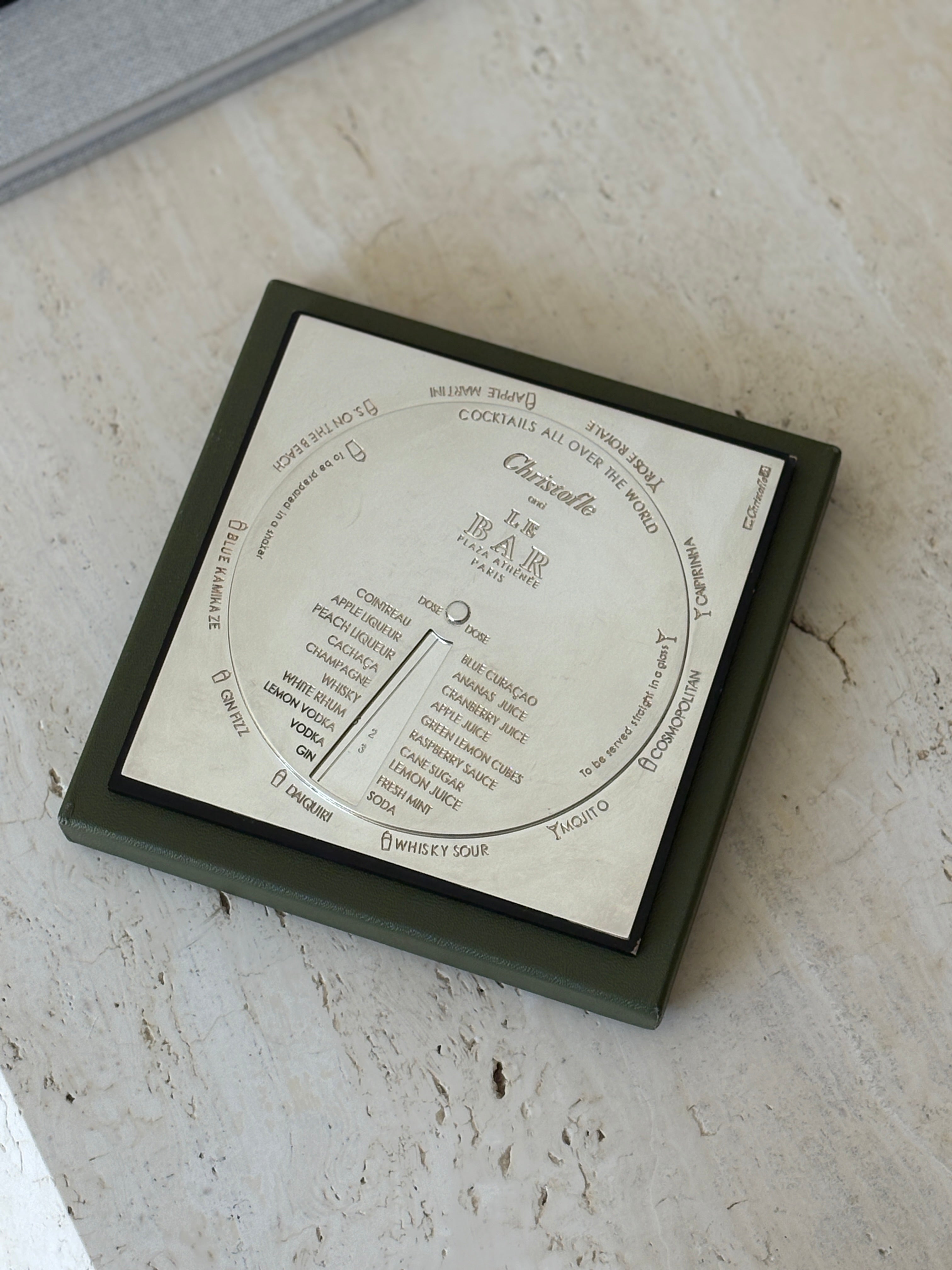 Christofle x Le Bar Plaza Athenee Cocktail Guide Disc | Collectors Gene