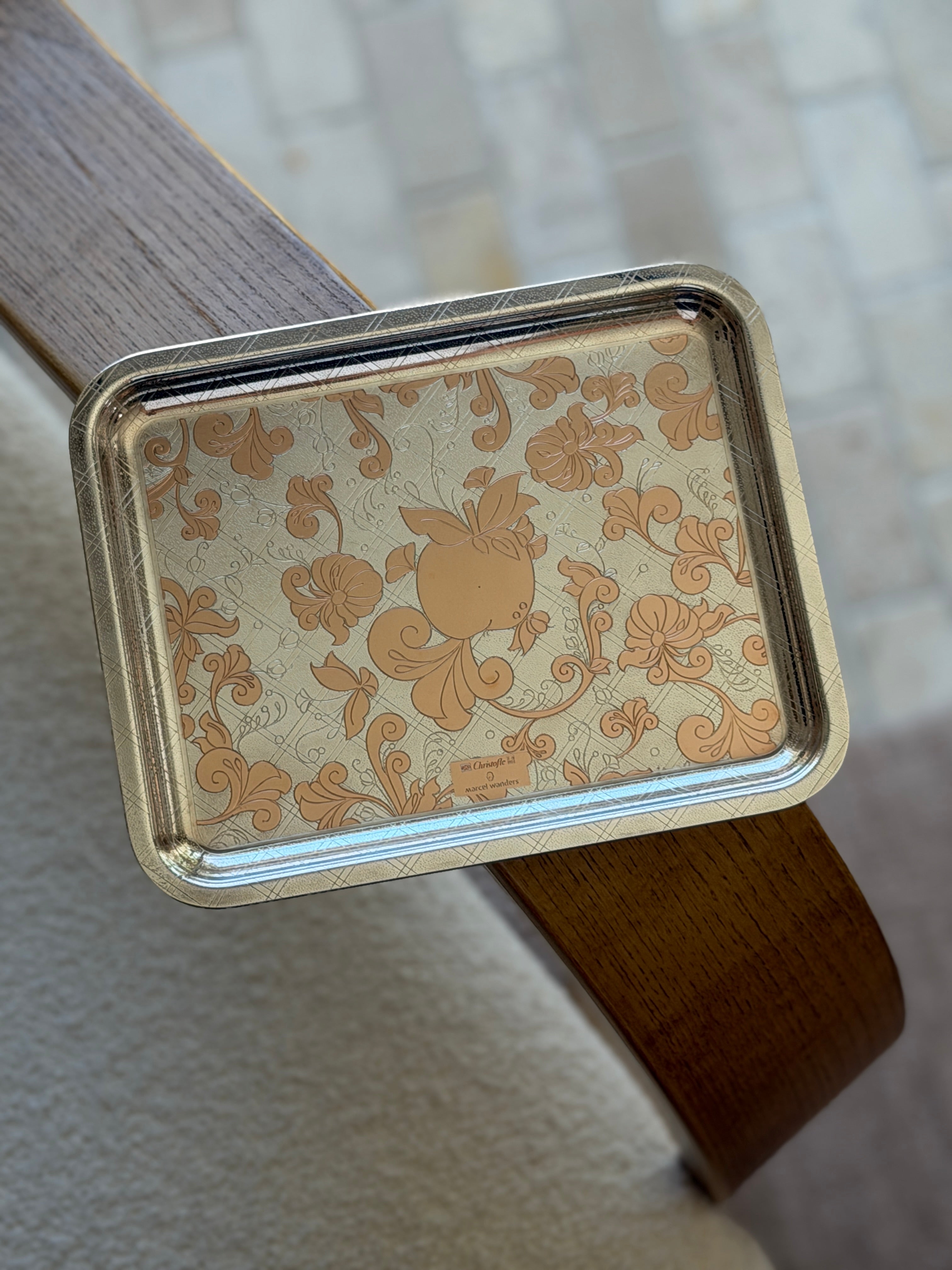 Christofle x Marcel Wanders Jardin Silver Rose Gold Tray | Collector Gene