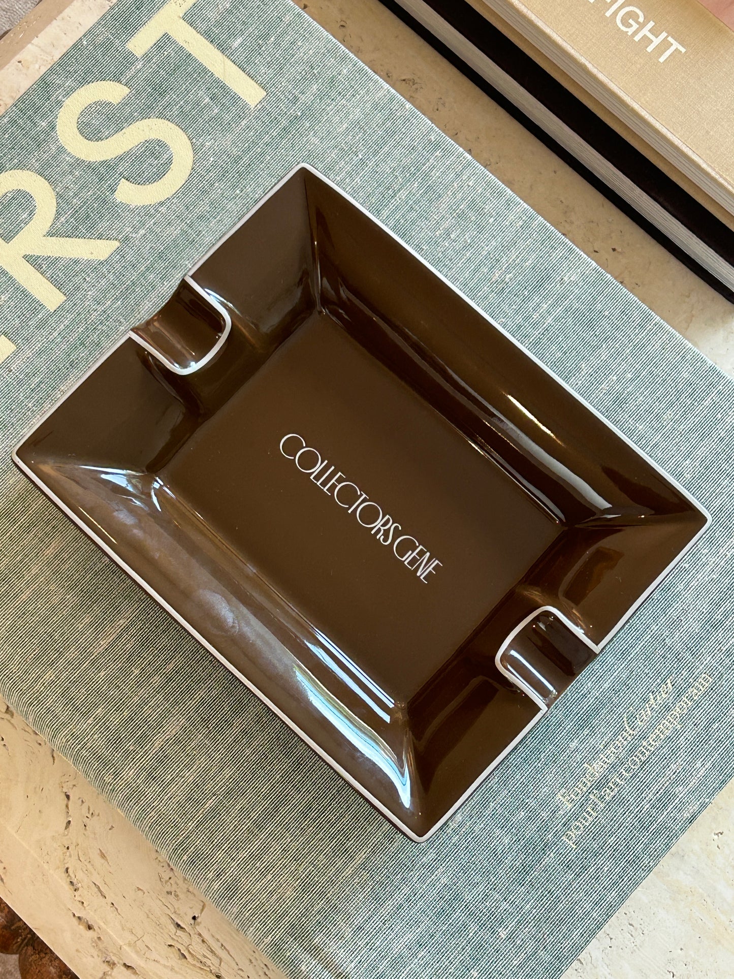 Collectors Gene Chocolate Brown Ceramic Ashtray | Rare & Collectible Pieces