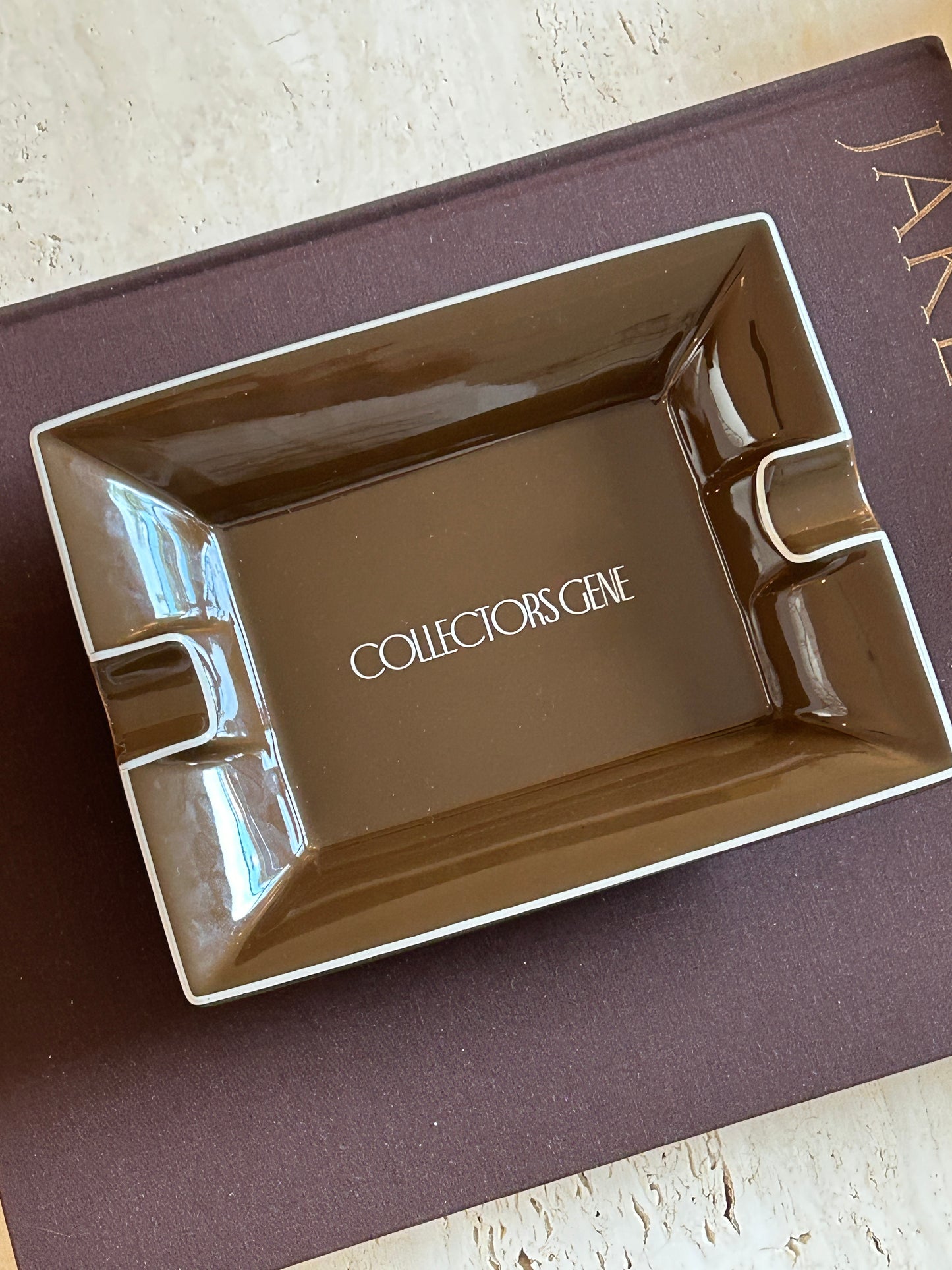 Collectors Gene Chocolate Brown Ceramic Ashtray | Rare & Collectible Pieces