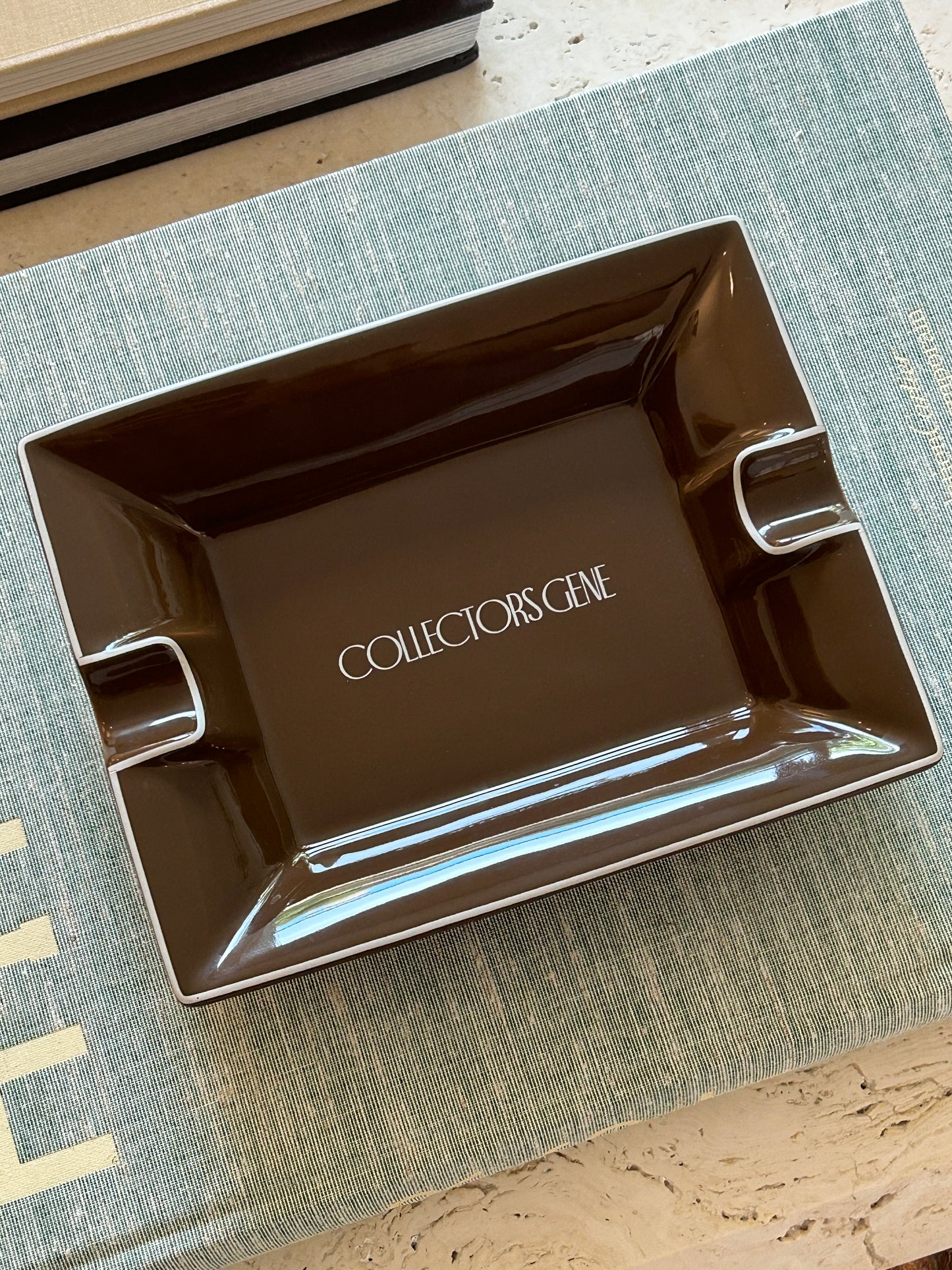 Collectors Gene Chocolate Brown Ceramic Ashtray | Rare & Collectible Pieces