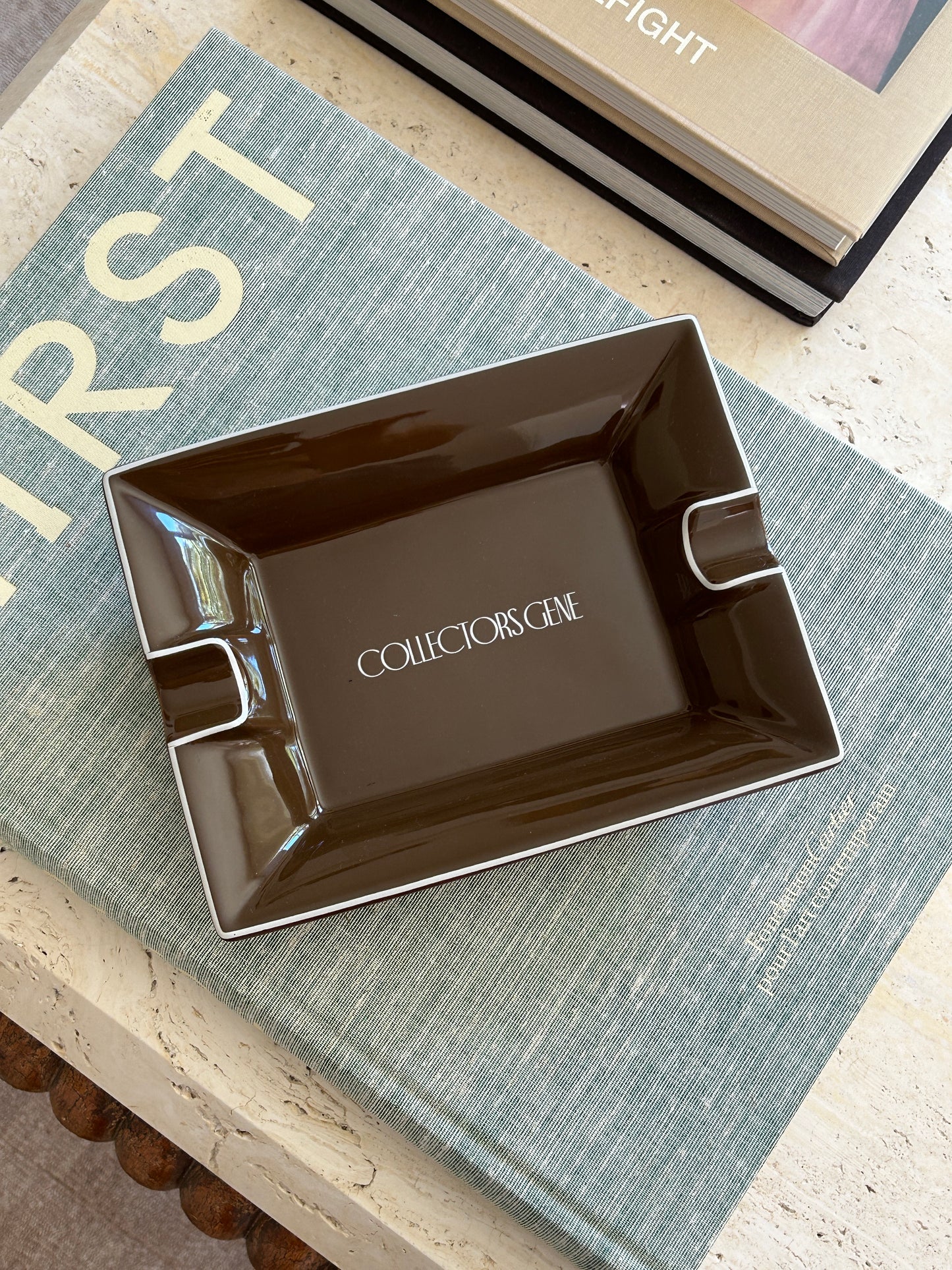 Collectors Gene Chocolate Brown Ceramic Ashtray | Rare & Collectible Pieces