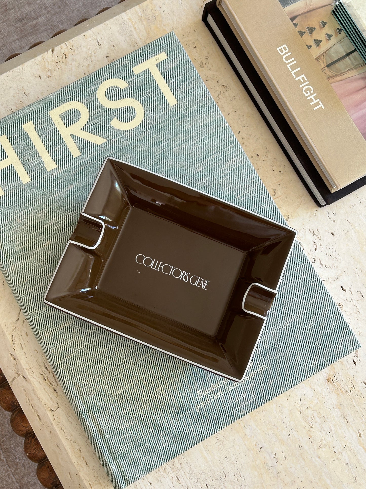 Collectors Gene Chocolate Brown Ceramic Ashtray | Rare & Collectible Pieces