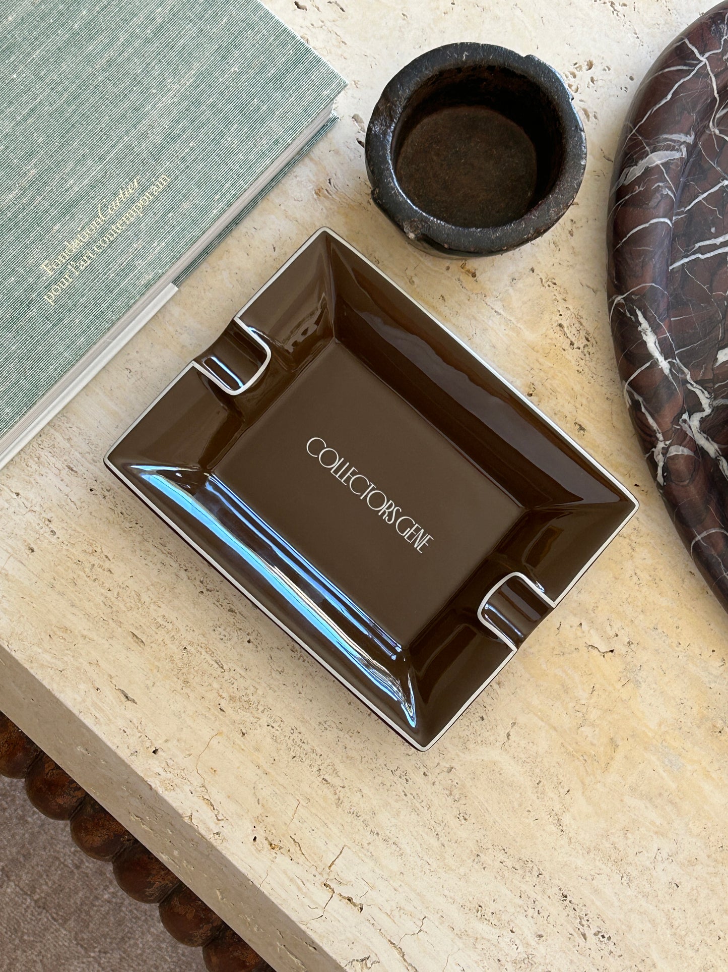 Collectors Gene Chocolate Brown Ceramic Ashtray | Rare & Collectible Pieces