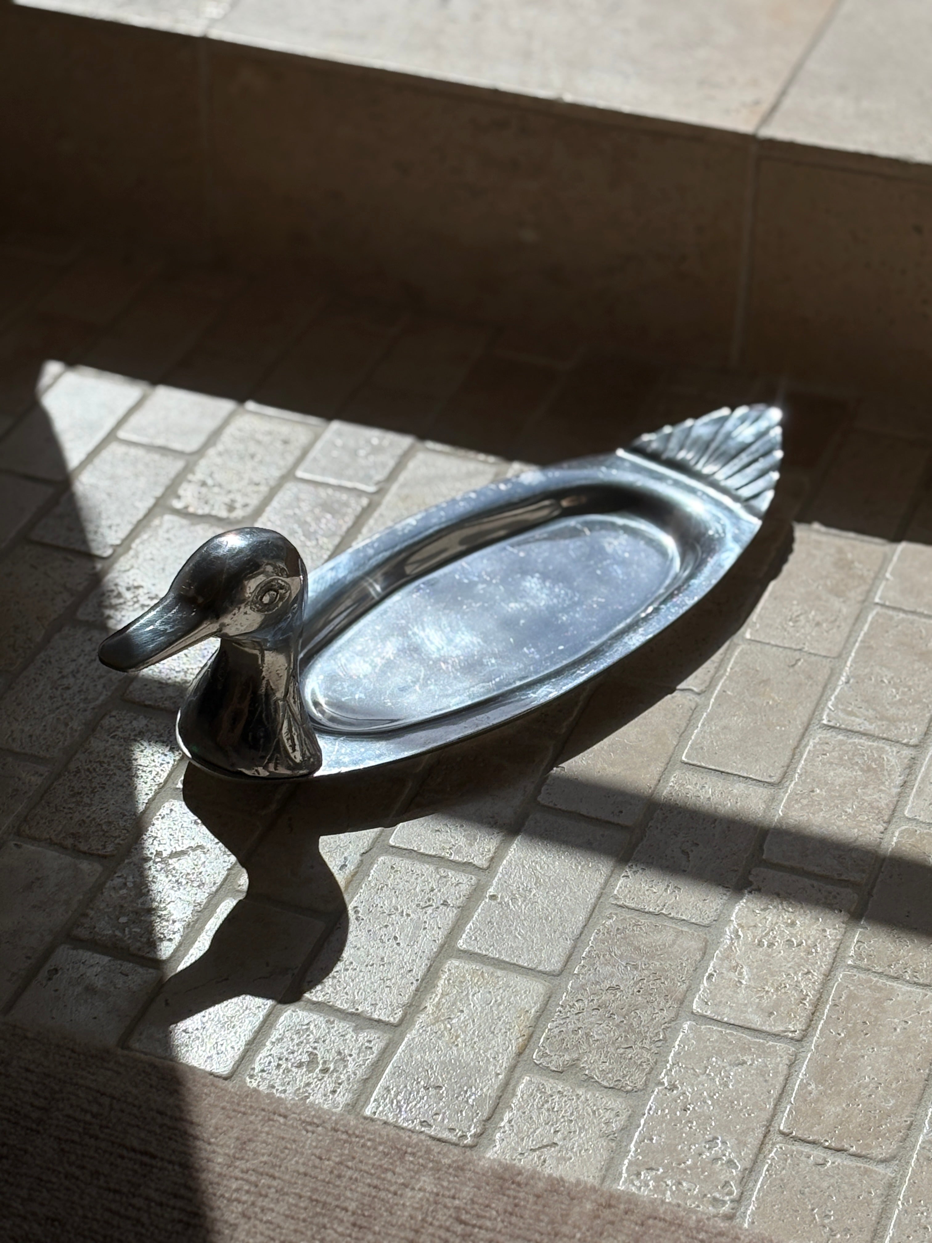 Duck Serving Tray in Pewter - Made in Mexico | Collectors Gene