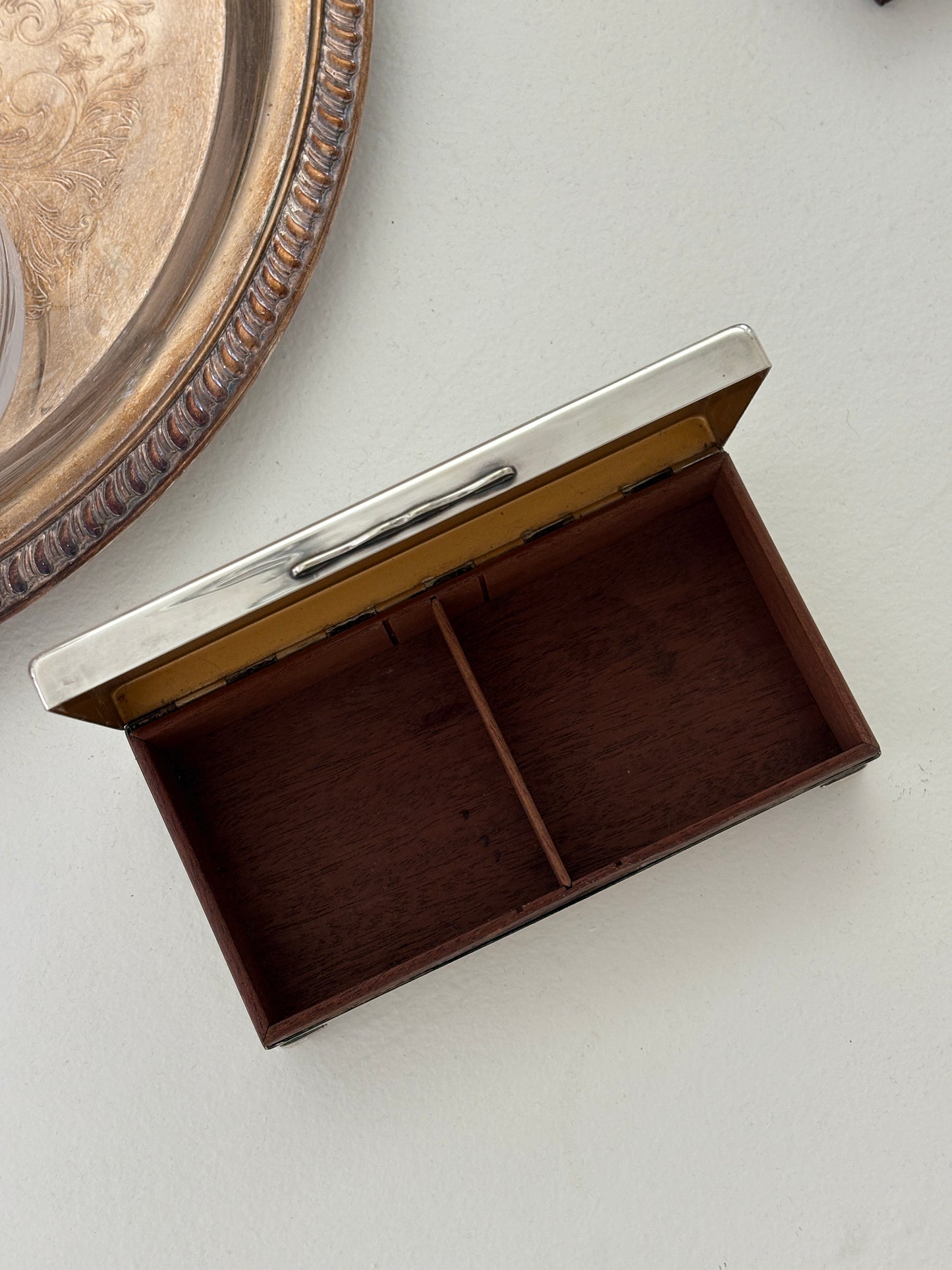 English Engine Turned Guilloché Humidor Box | Collectors Gene Vintage Finds