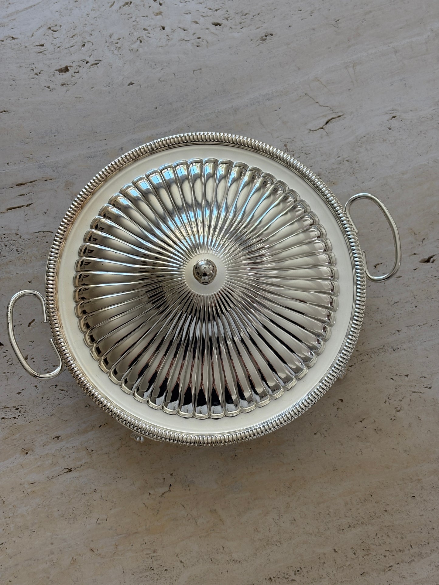 English Silver-Plated Pyrex Serving Dish | Rare & Collectible at Collectors Gene