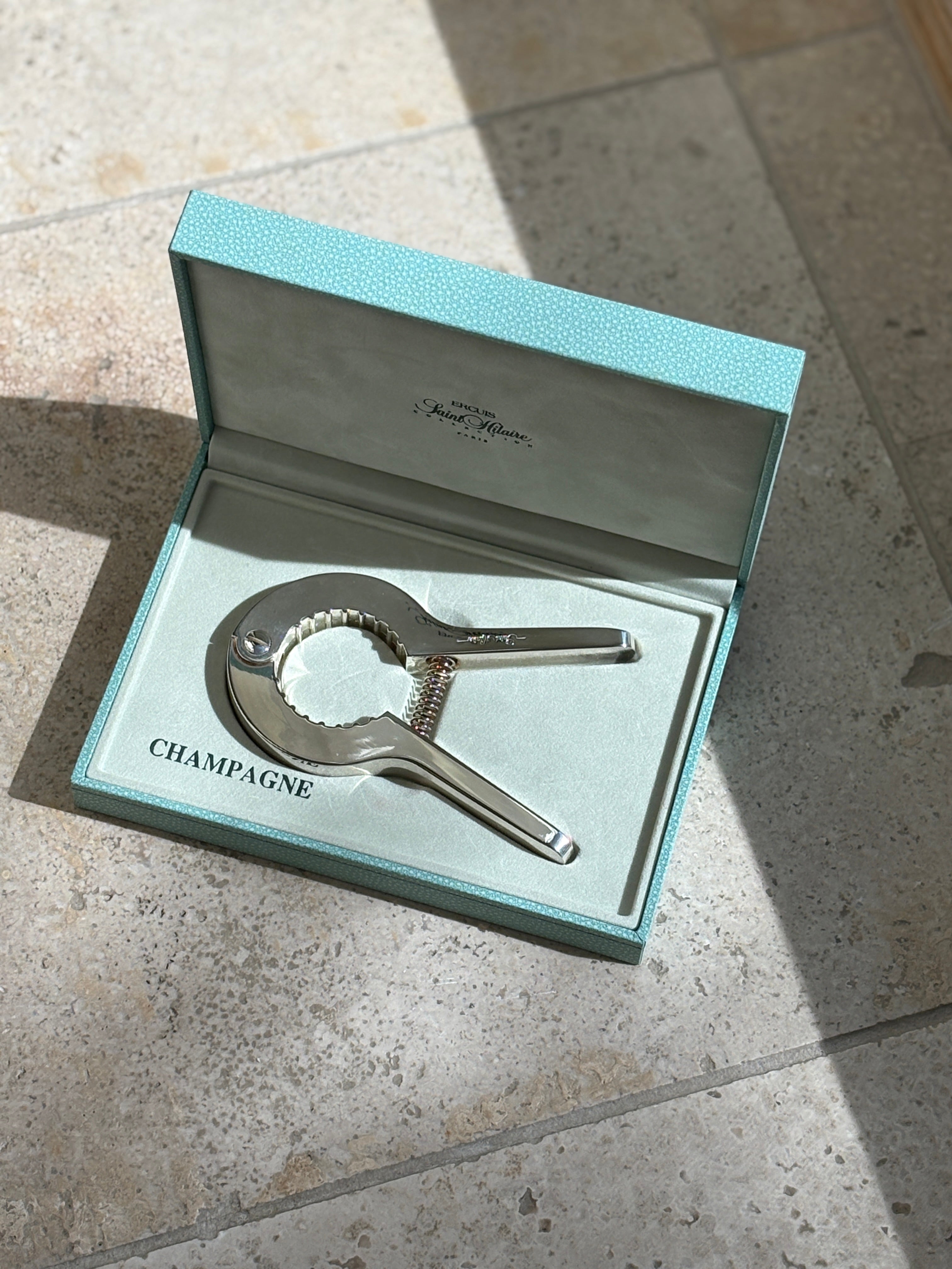 Ercuis Saint Hilaire Collection Silverplated Champagne Opener (Boxed) | Collectors Gene