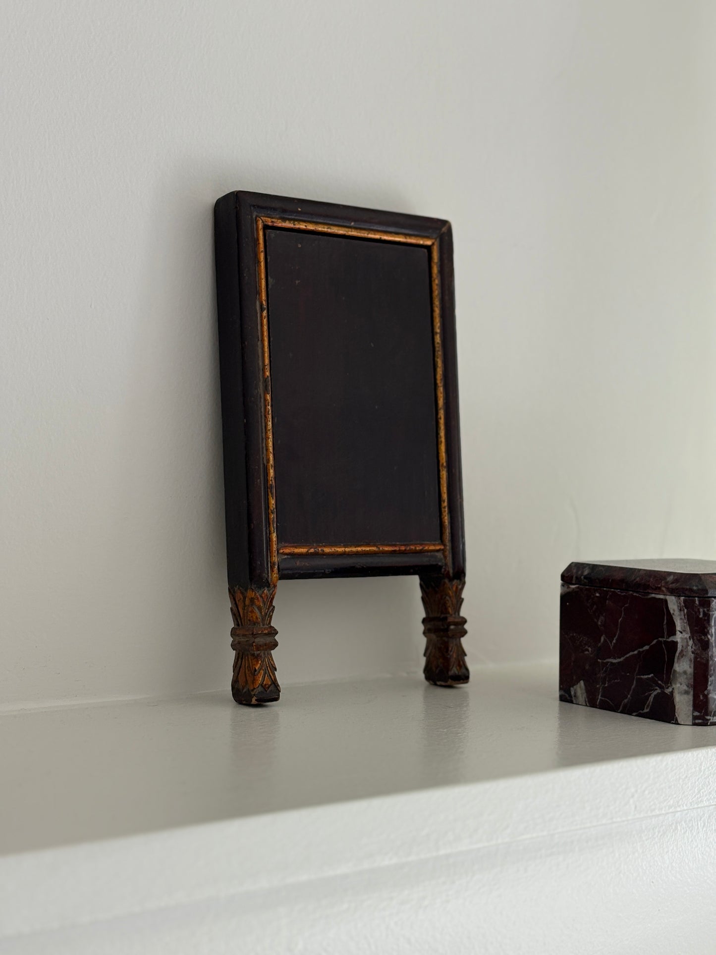Folding Wood Vanity Mirror with Antiqued Glass | Collectors Gene