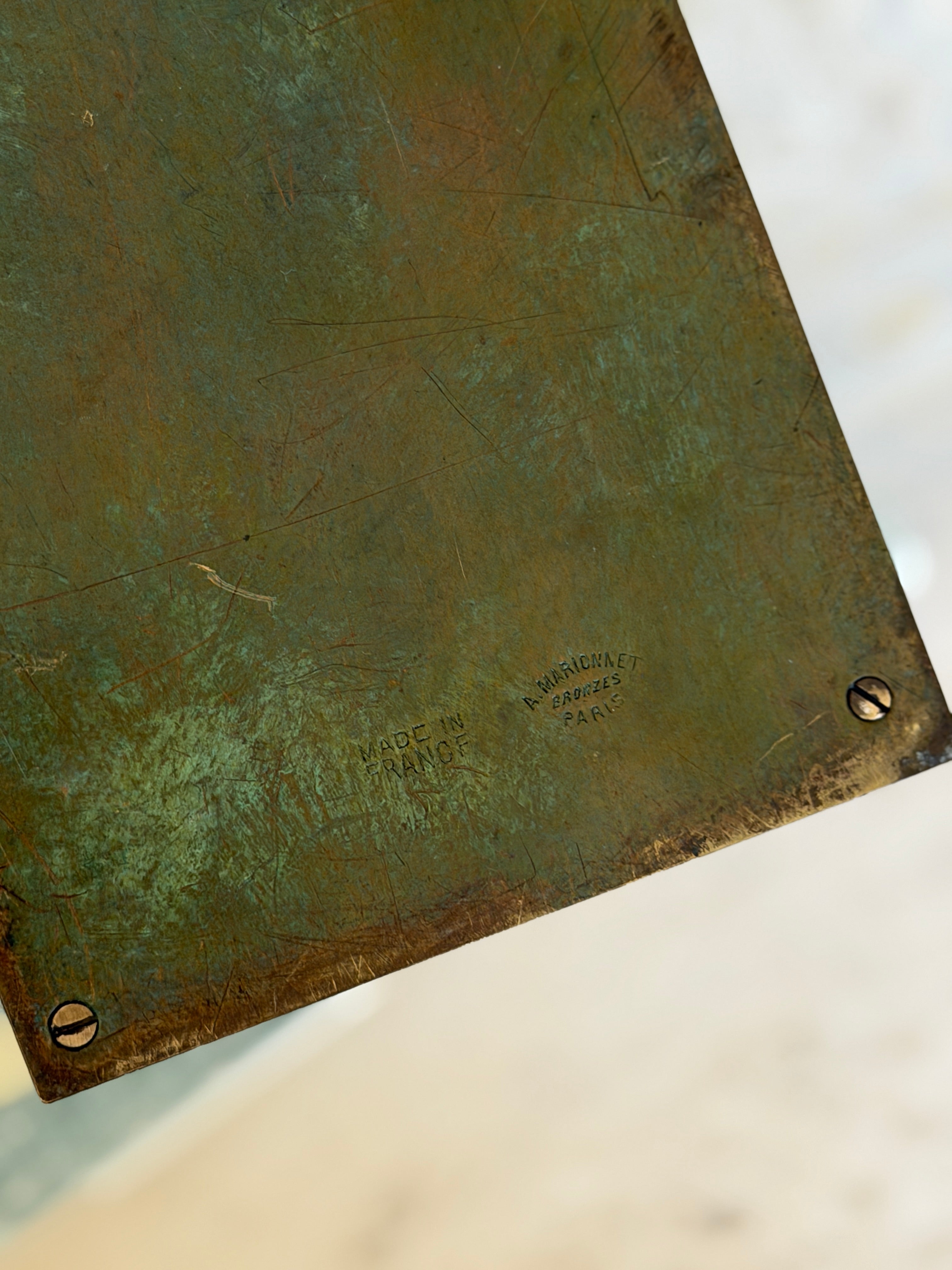 French Equestrian Horse Head Relief Bronze Box by Albert Marionnet | Collectors Gene