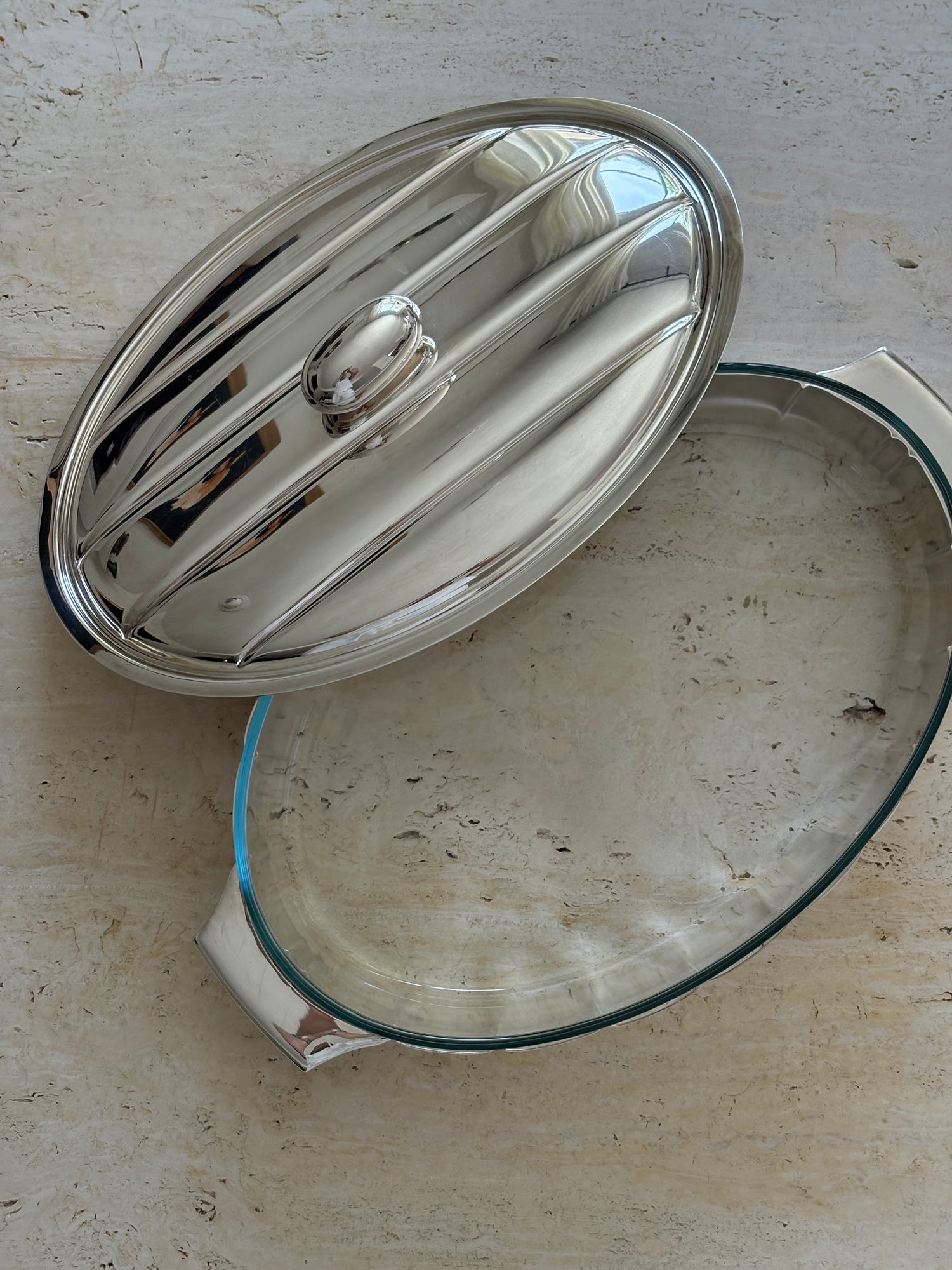 French Oval Pyrex Casserole Dish with Lid | Rare & Collectible at Collectors Gene