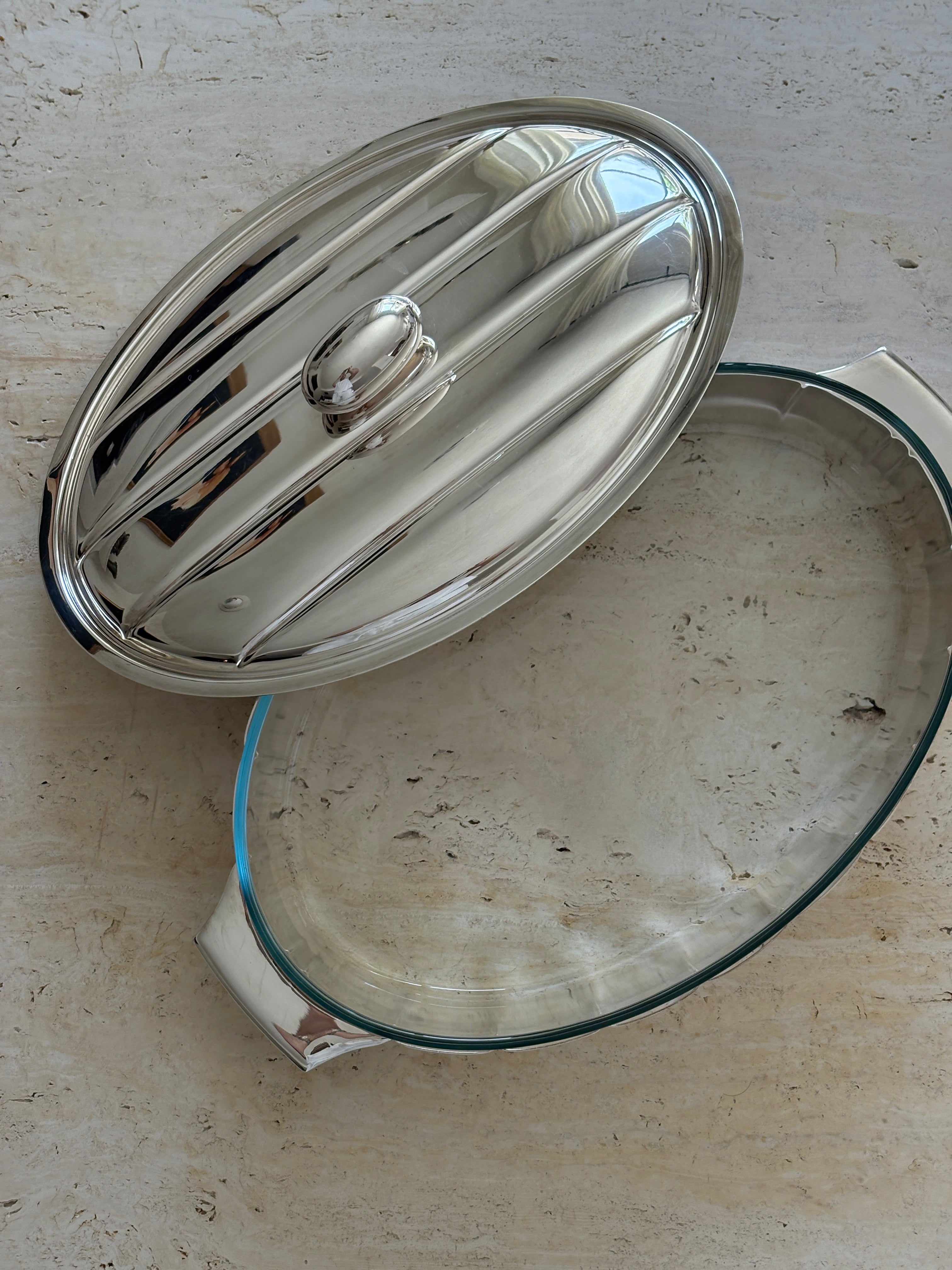 French Oval Pyrex Casserole Dish with Lid | Rare & Collectible at Collectors Gene