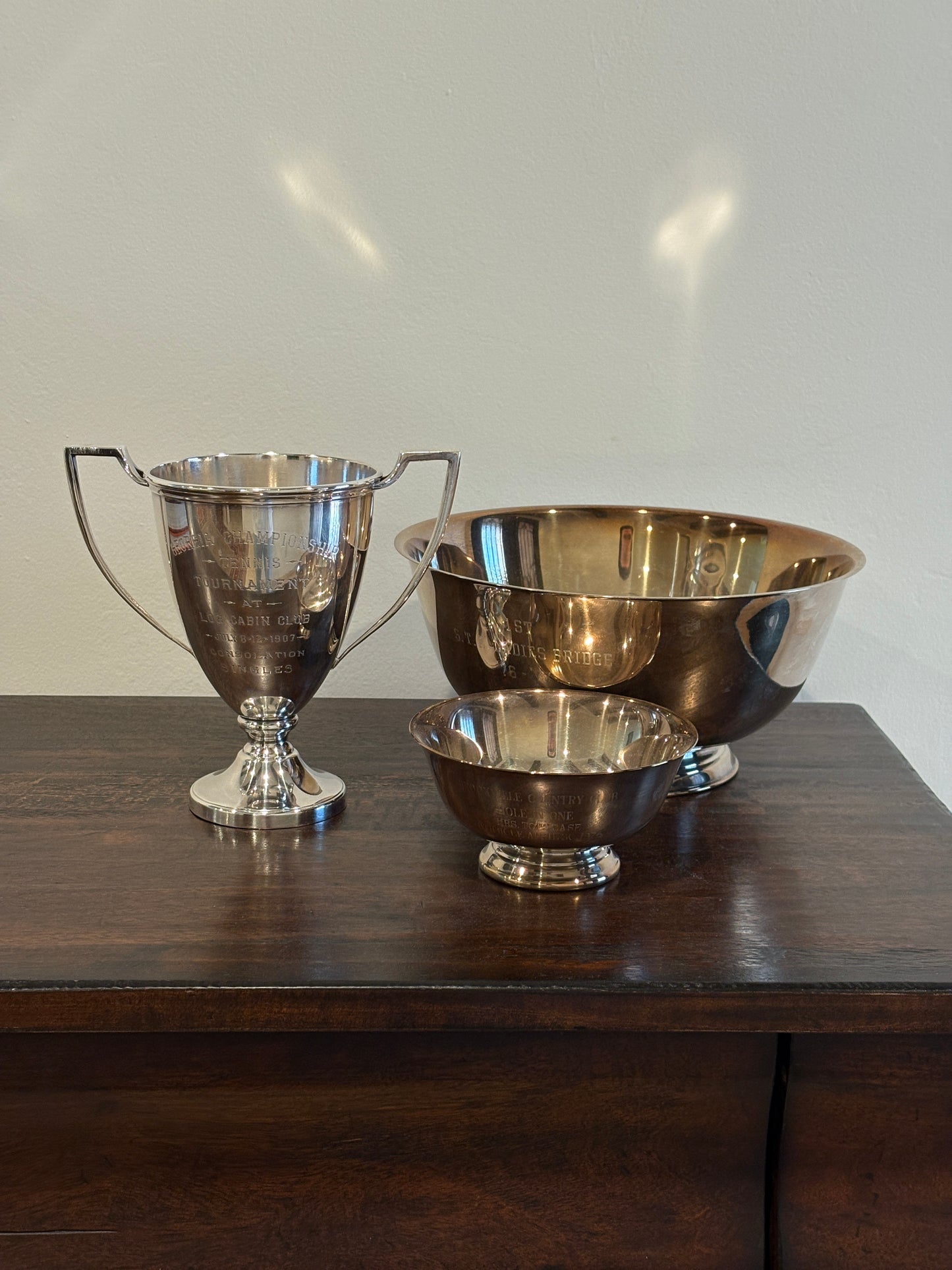 Georgia Log Cabin Club Silver-Plated 1907 Tennis Trophy | Collectors Gene Vintage Shop