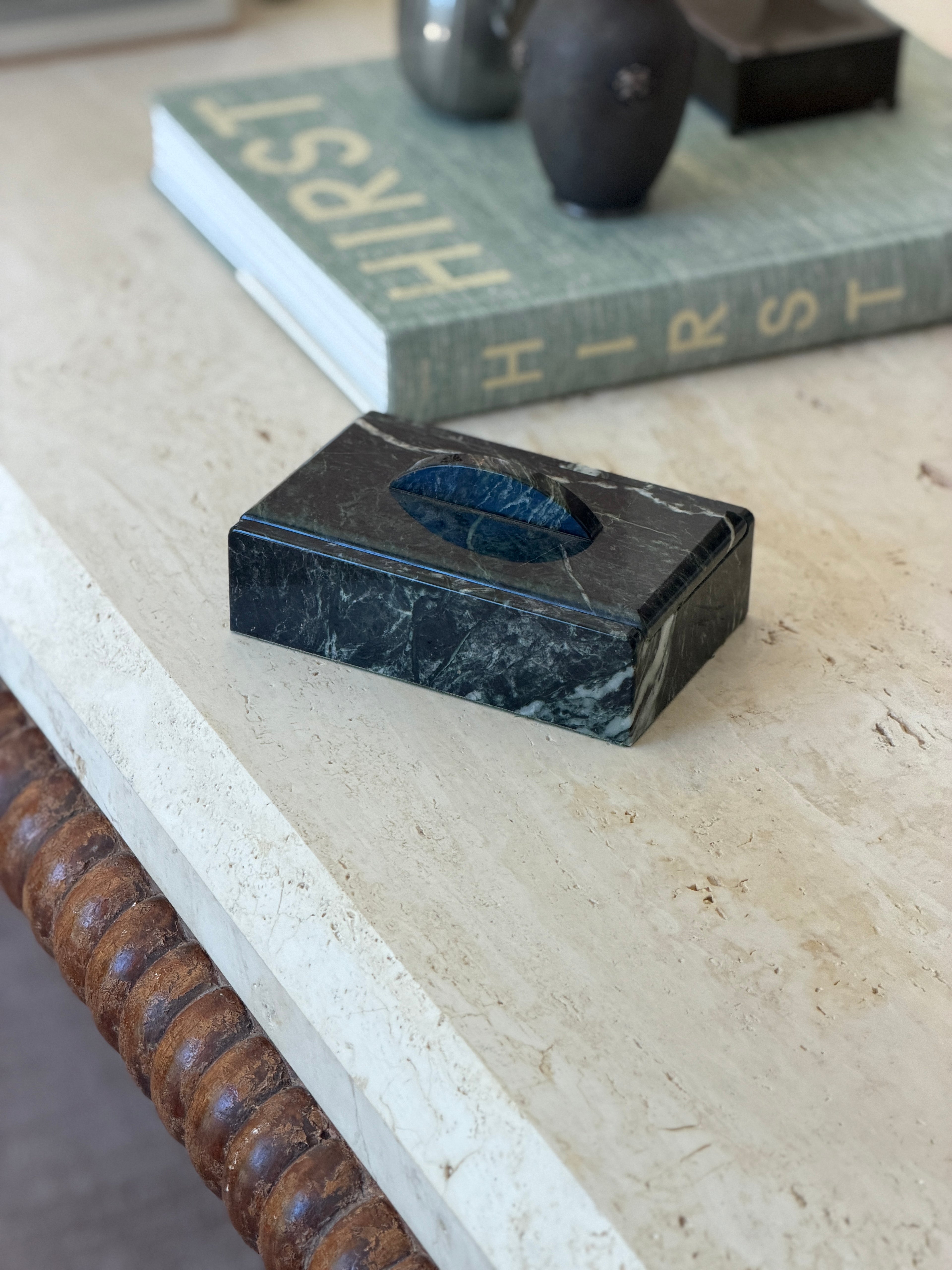 Green Marble Rectangular Lidded Box | Collectors Gene