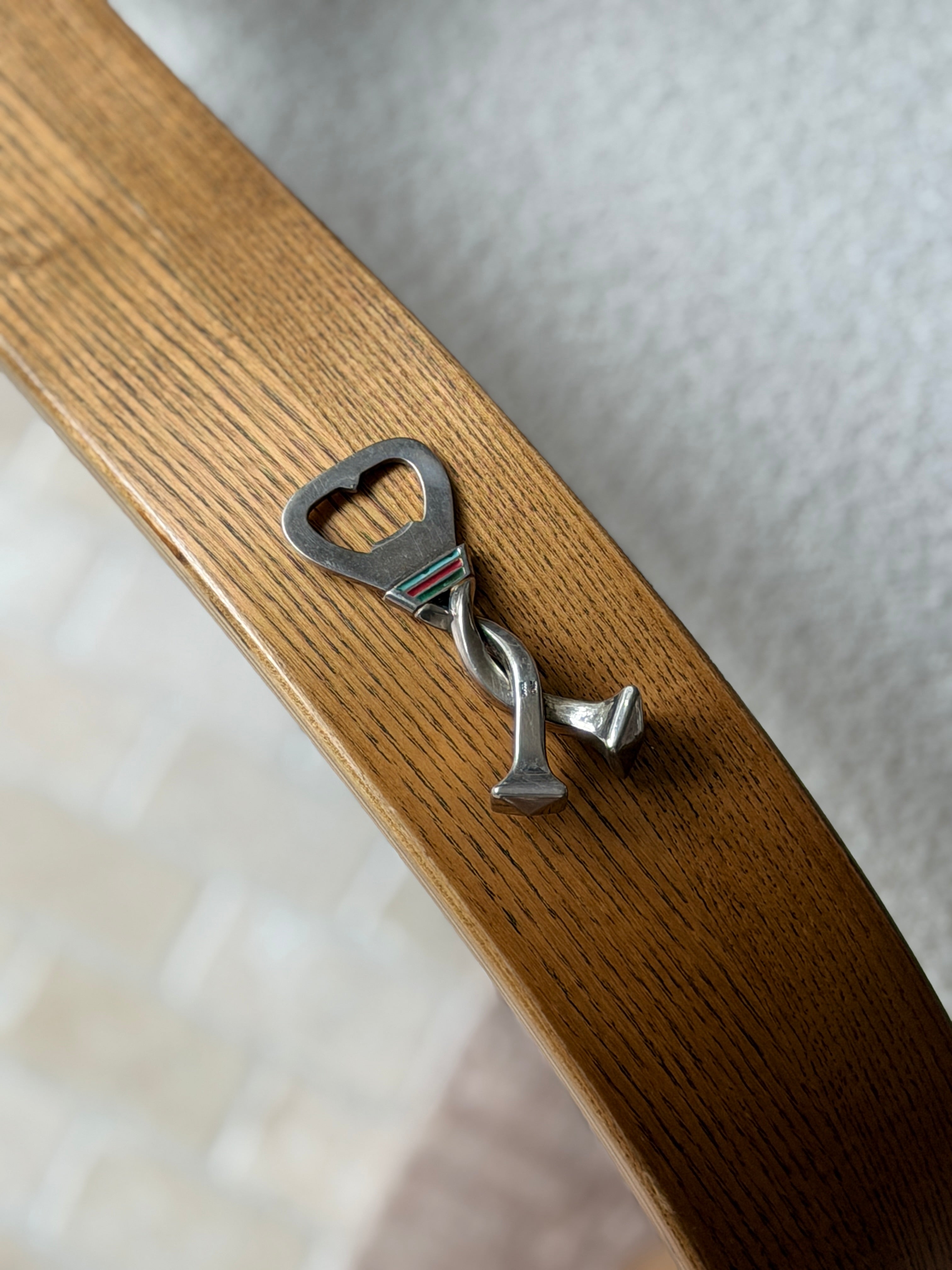 Gucci Equestrian Horseshoe Nailhead Bottle Opener with Enamel c.1970 | Collectors Gene