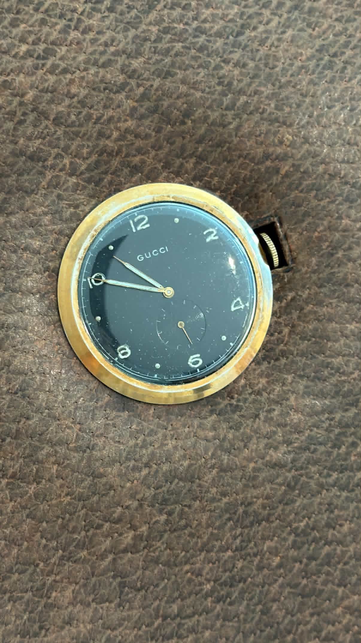 Gucci Leather Document Binder with Integrated Watch - Italy, 1970 | Collectors Gene