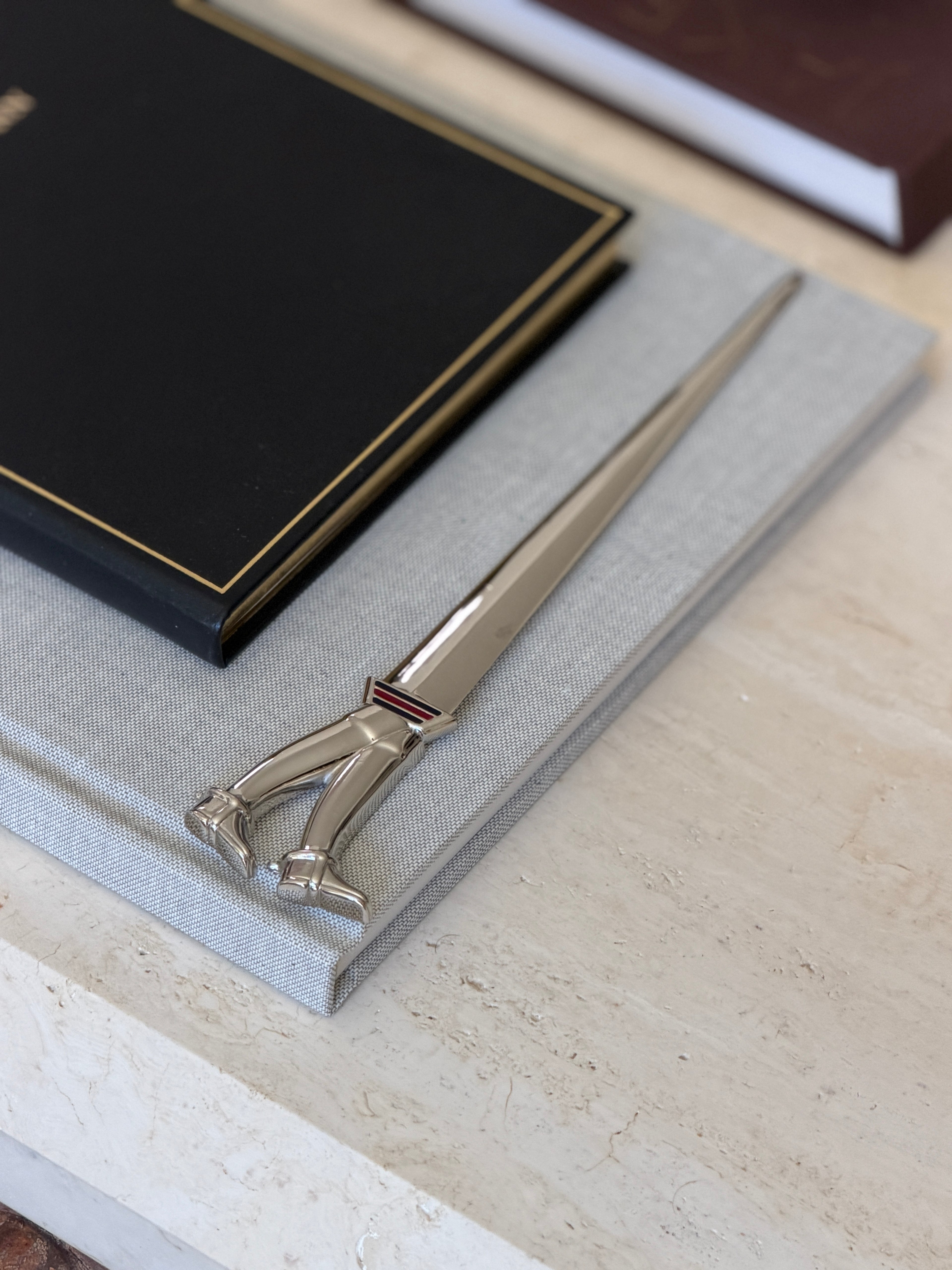 Gucci Riding Boot Letter Opener with Enamel Stripes – Made in Italy