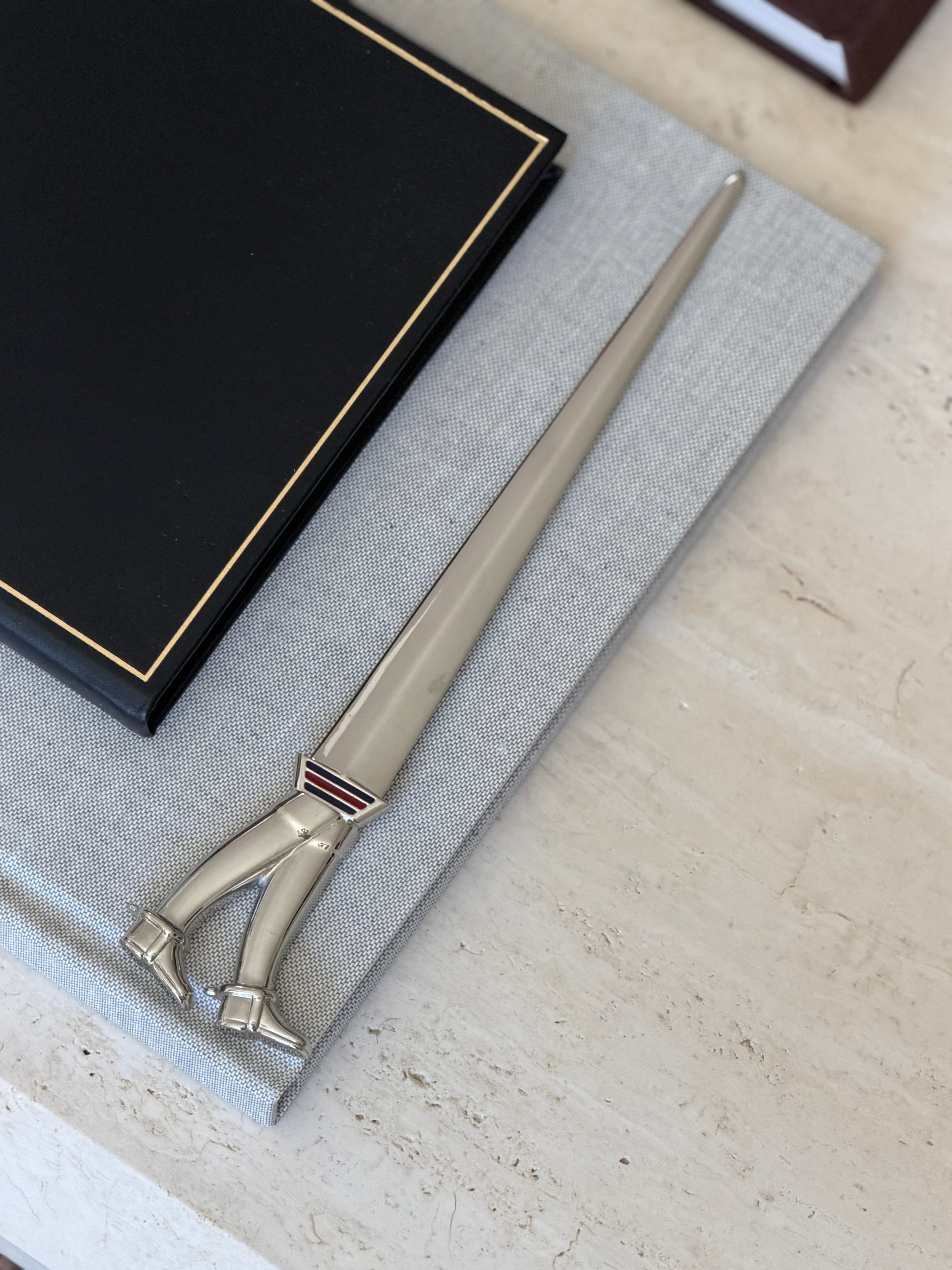 Gucci Riding Boot Letter Opener with Enamel Stripes – Made in Italy
