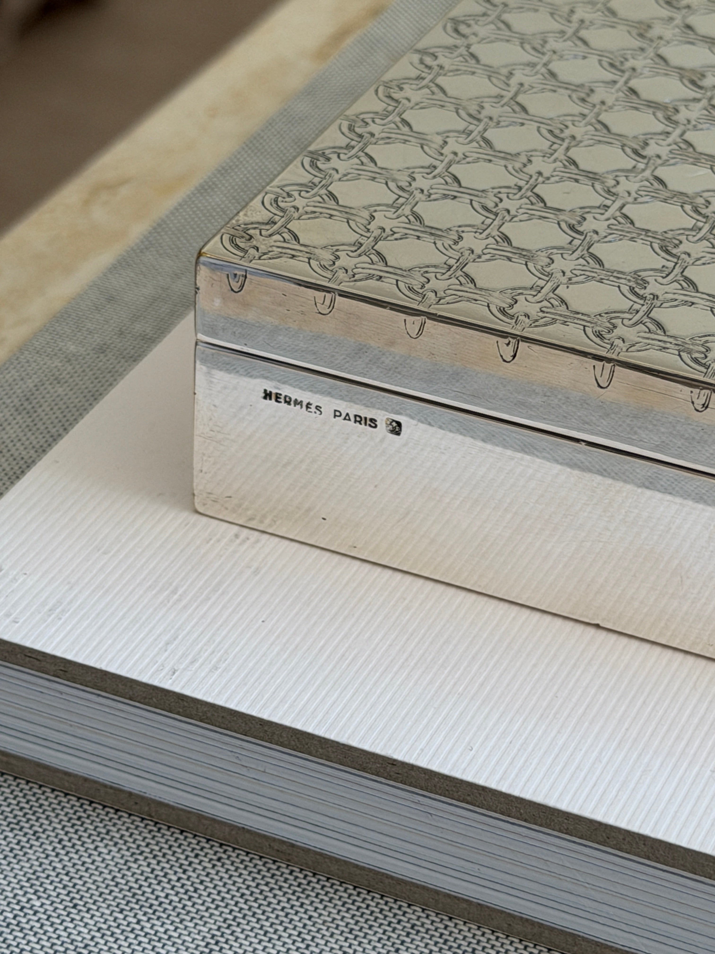 Hermes Chainlink Silver Box - France c.1960 | Collectors Gene