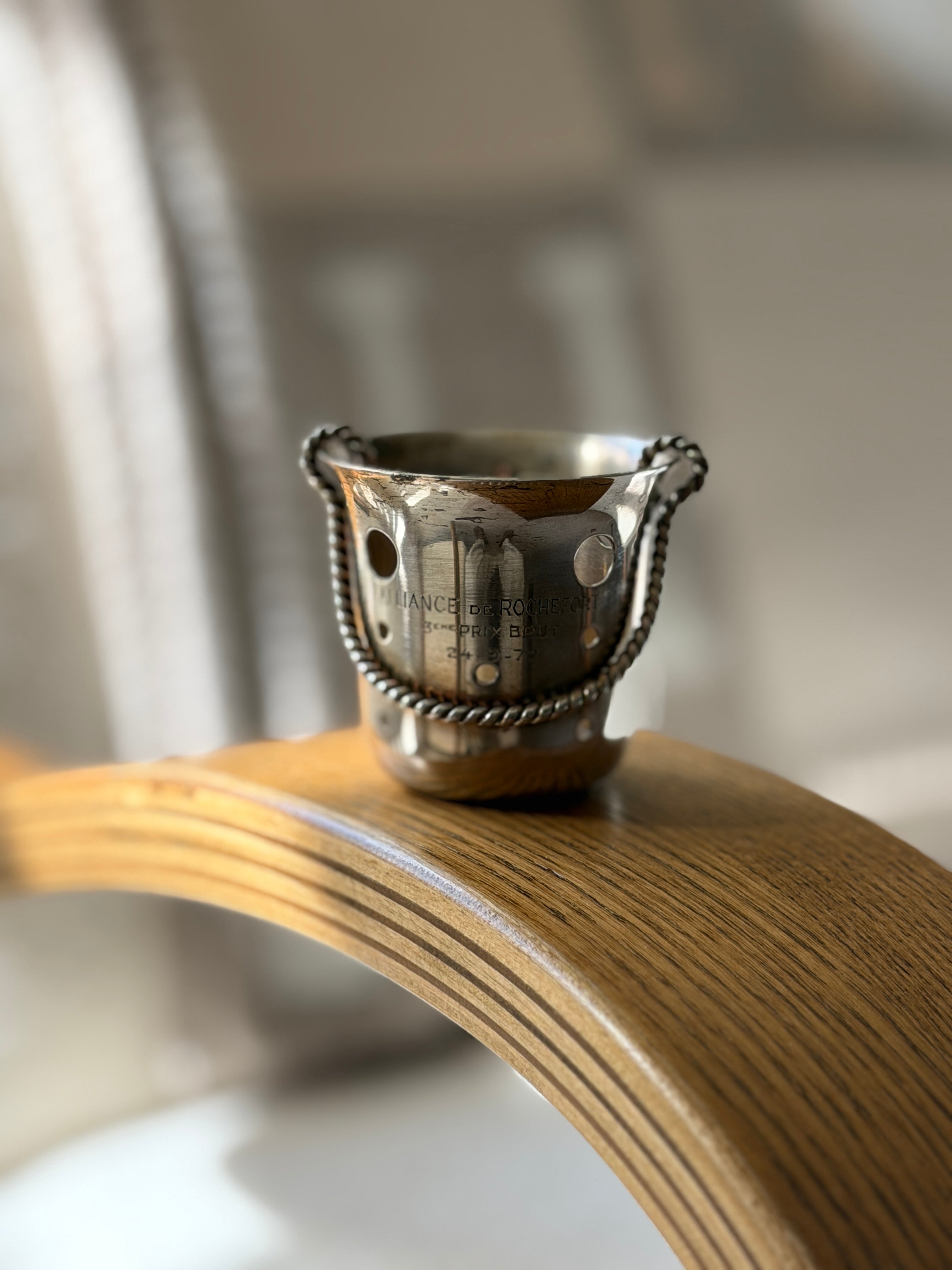 Hermes Paris Silver-Plated Golf Trophy Ball Bucket Alliance de Rochefort 1977 | Collectors Gene