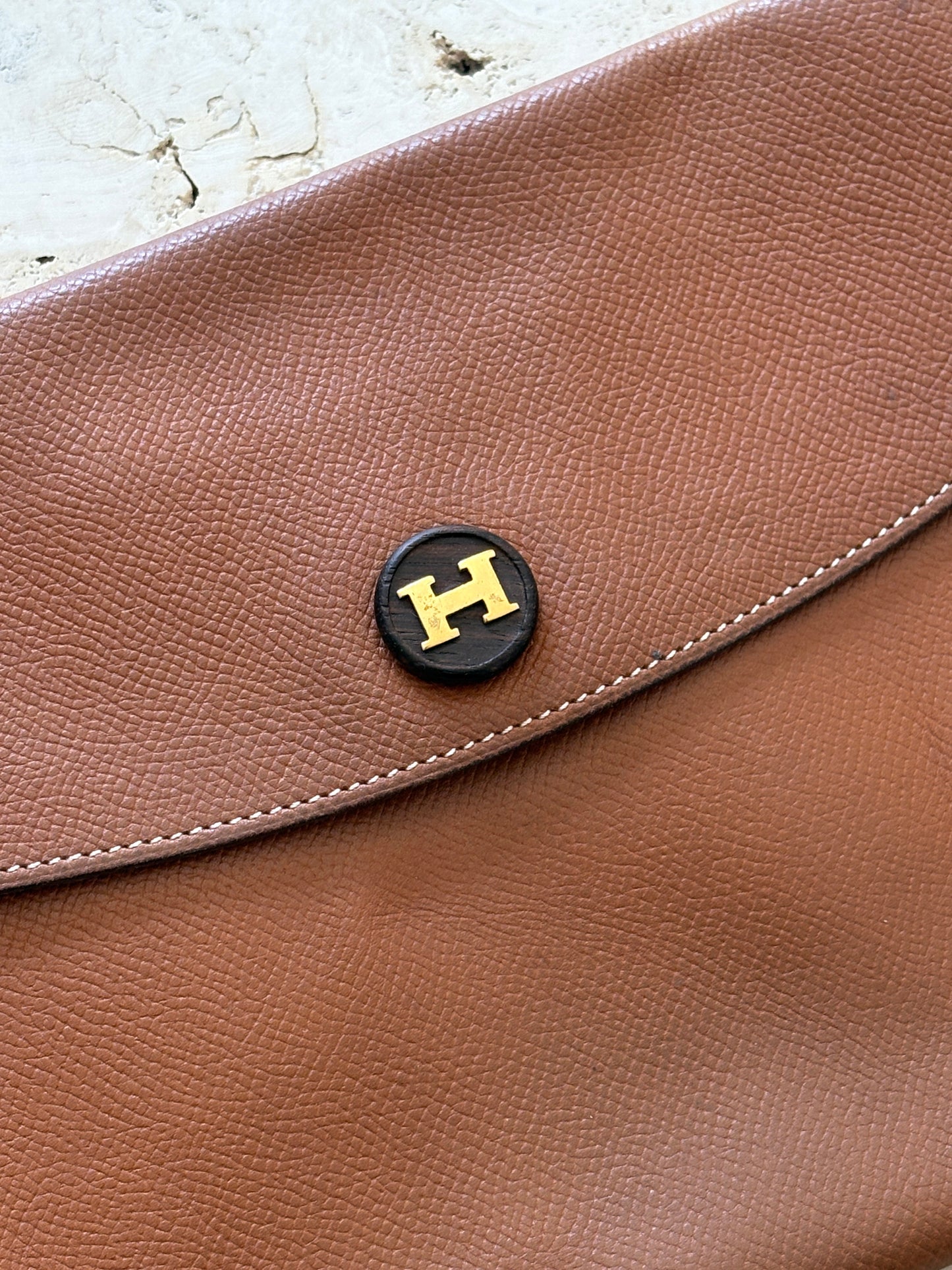 Hermès Rio Pochette Epsom Leather Clutch | Collectors Gene Vintage Shop