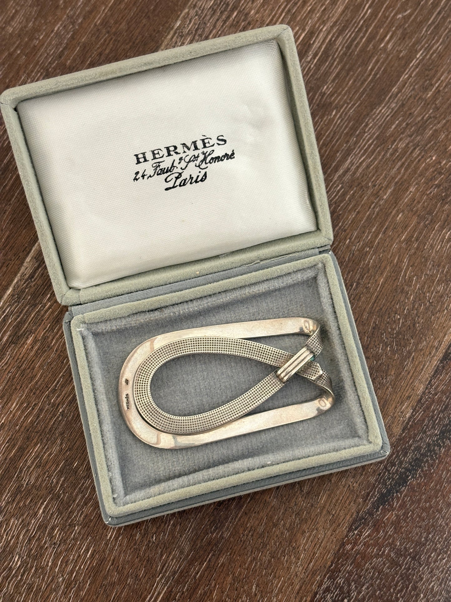 Hermes Vintage Money Clip with Original Box | Collectors Gene Rare and Collectible