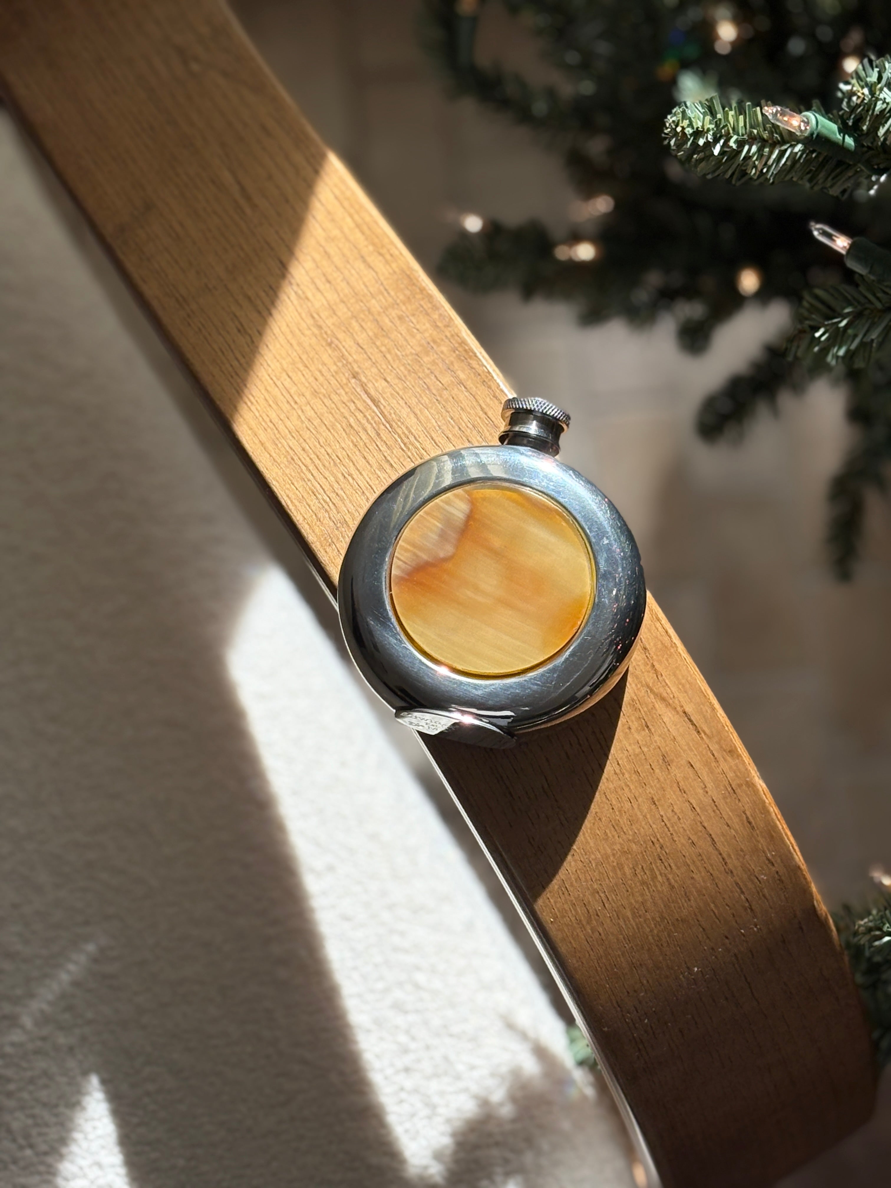 Horn & Pewter Flask - Made in England | Collectors Gene