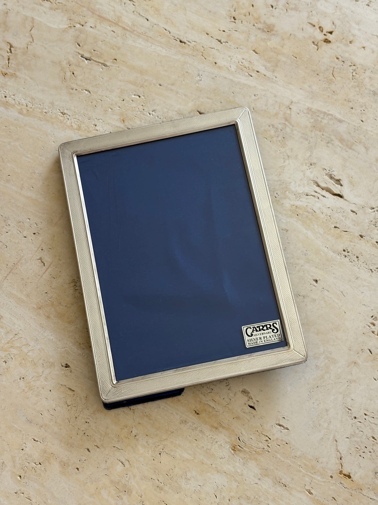 Carrs England Engine Turned/Guilloche 5x7 Picture Frame